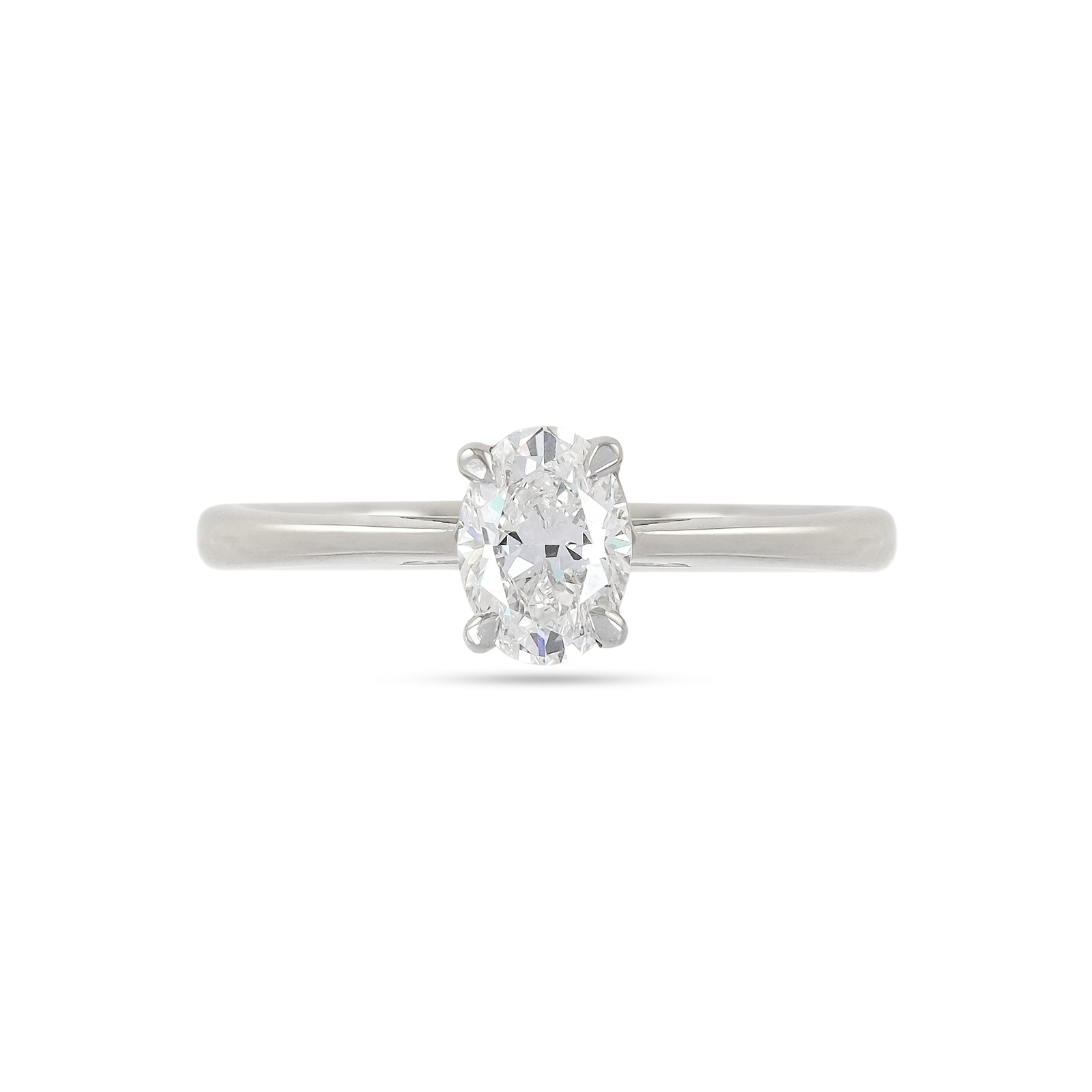 0.71ct Oval-Cut Diamond Solitaire Engagement Ring