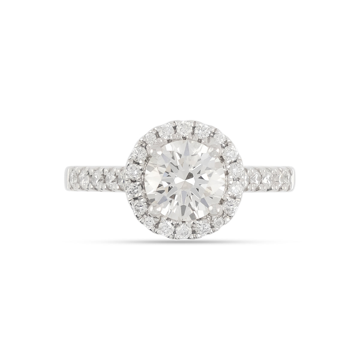 1.20ct Brilliant-Cut Diamond Halo Engagement Ring