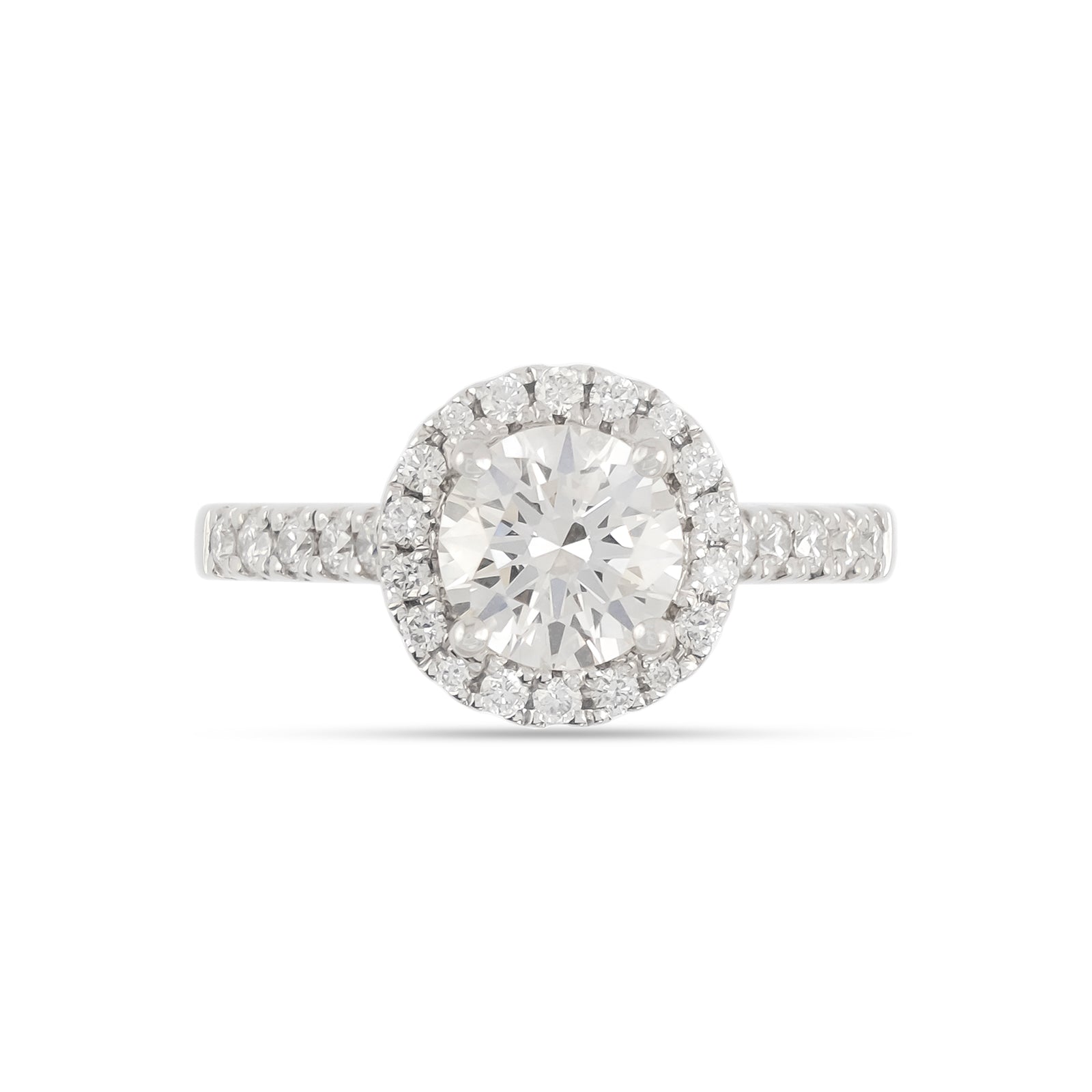 1.20ct Brilliant-Cut Diamond Halo Engagement Ring