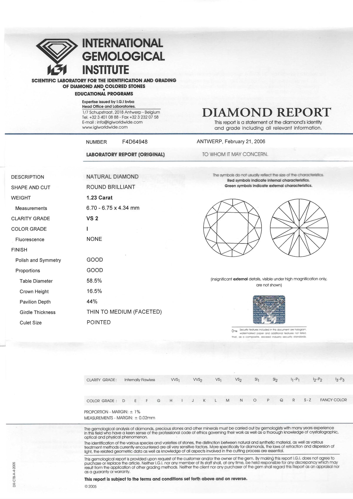 1.23ct Brilliant-Cut Diamond Engagement Ring