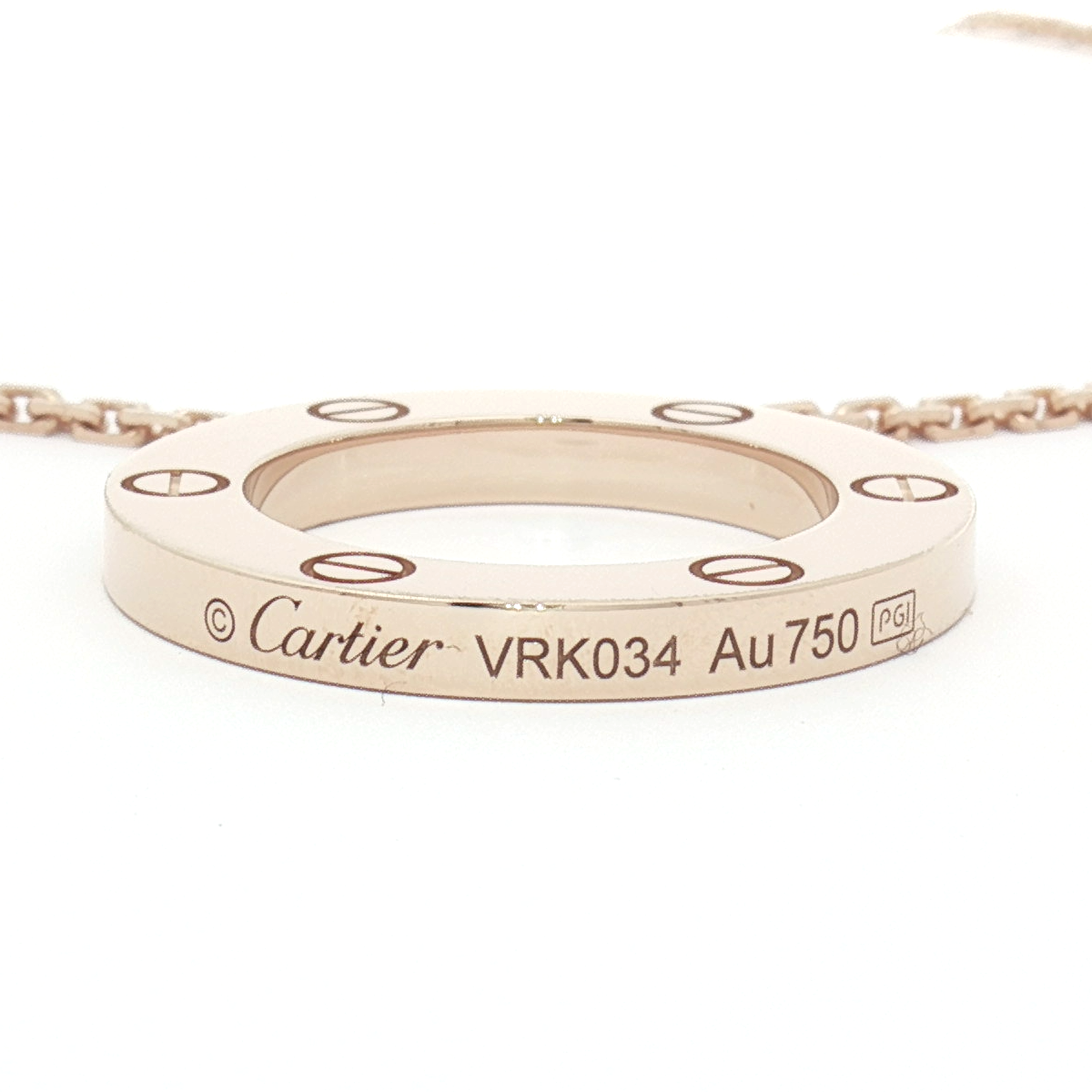 Cartier 18ct Rose Gold Love Necklace B7014400