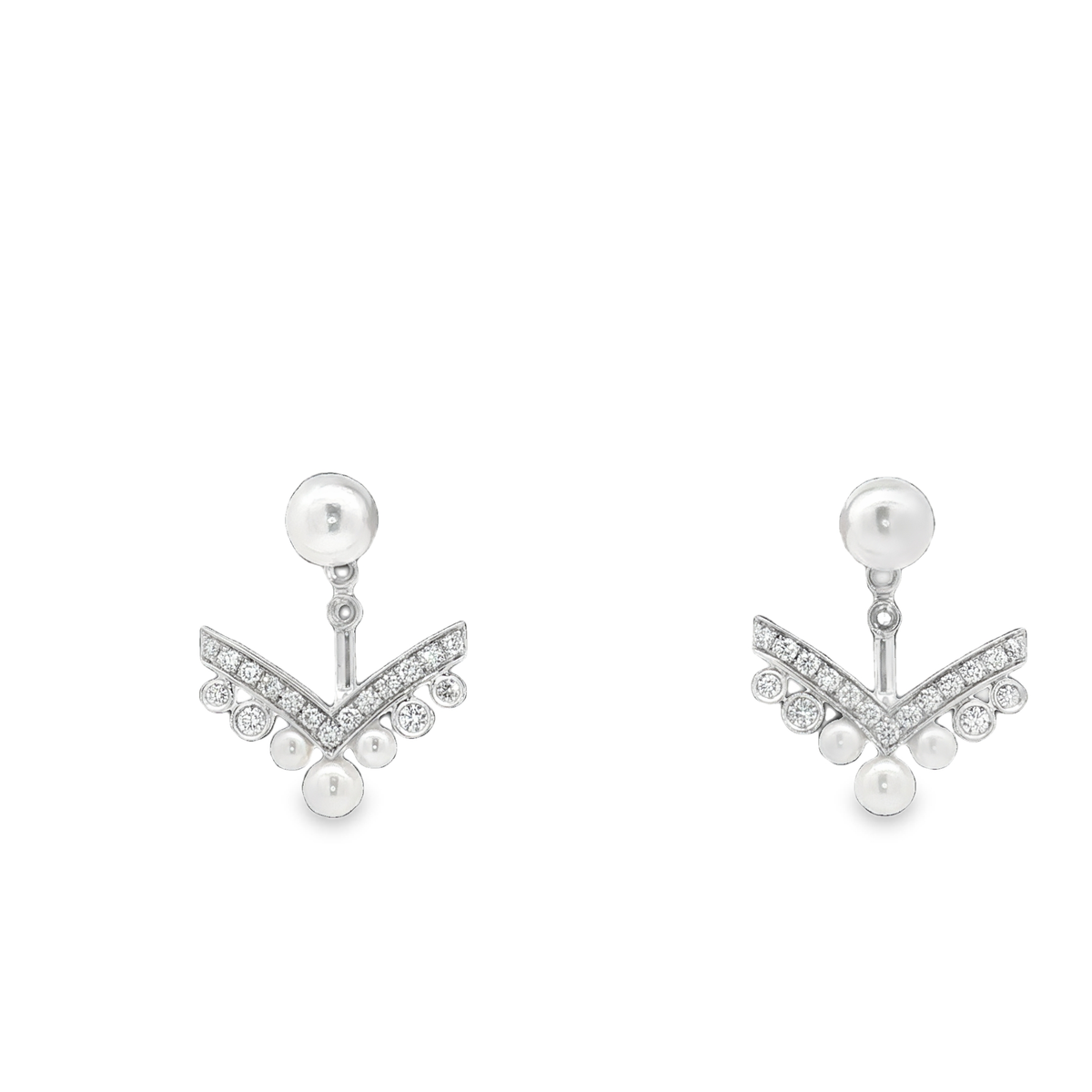 Chaumet Josephine Aigrette Pearl & Diamond Earrings
