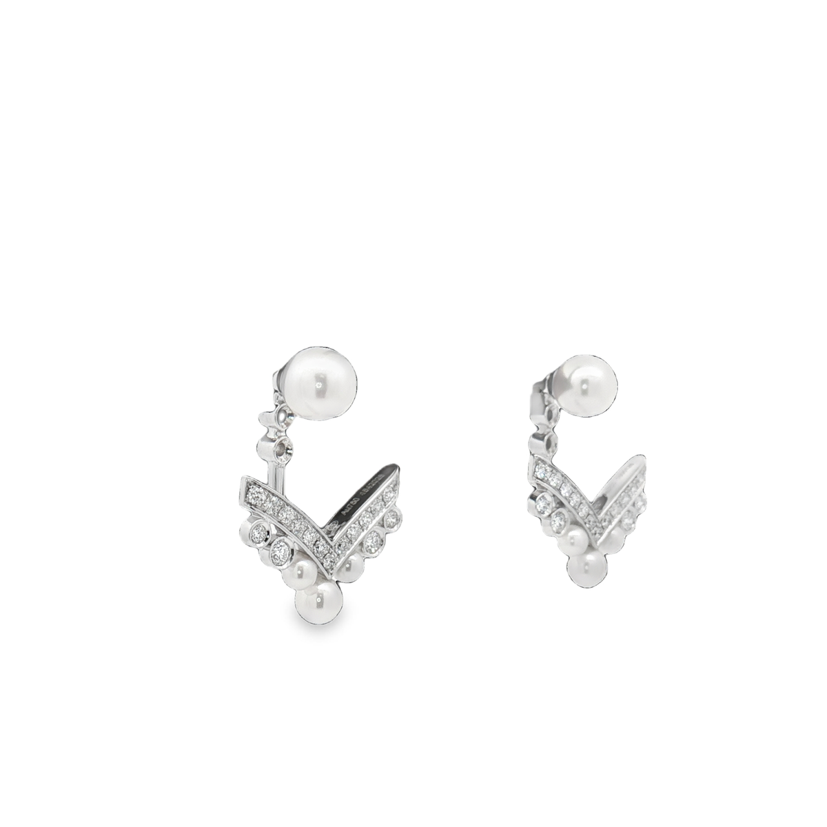 Chaumet Josephine Aigrette Pearl & Diamond Earrings