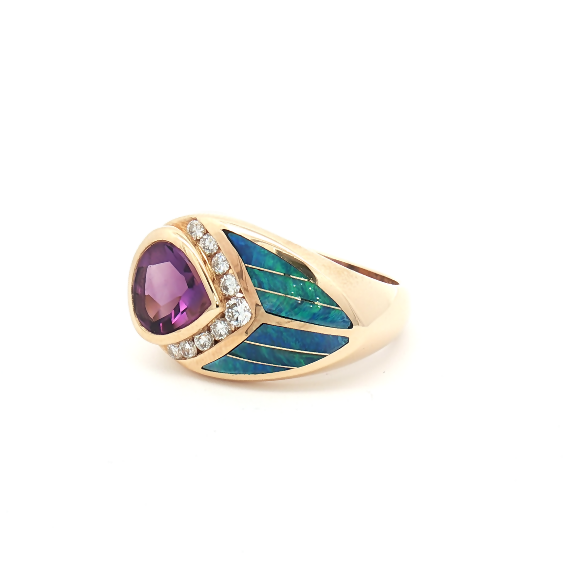 Vintage 14ct Yellow Gold Multi-Stone Ring