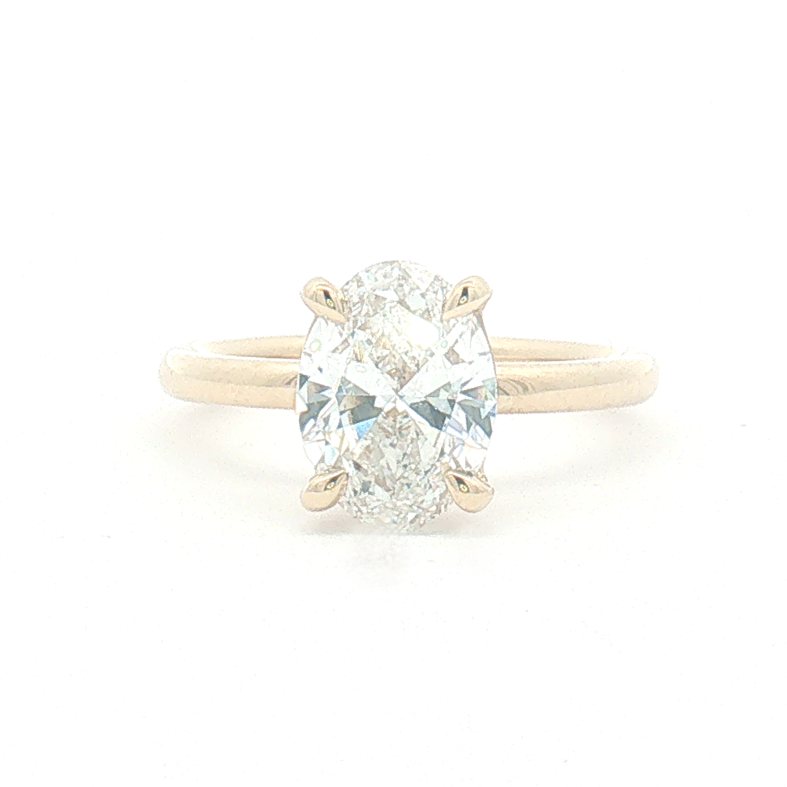 Lab Diamond 2.01ct Oval-cut Engagement Ring