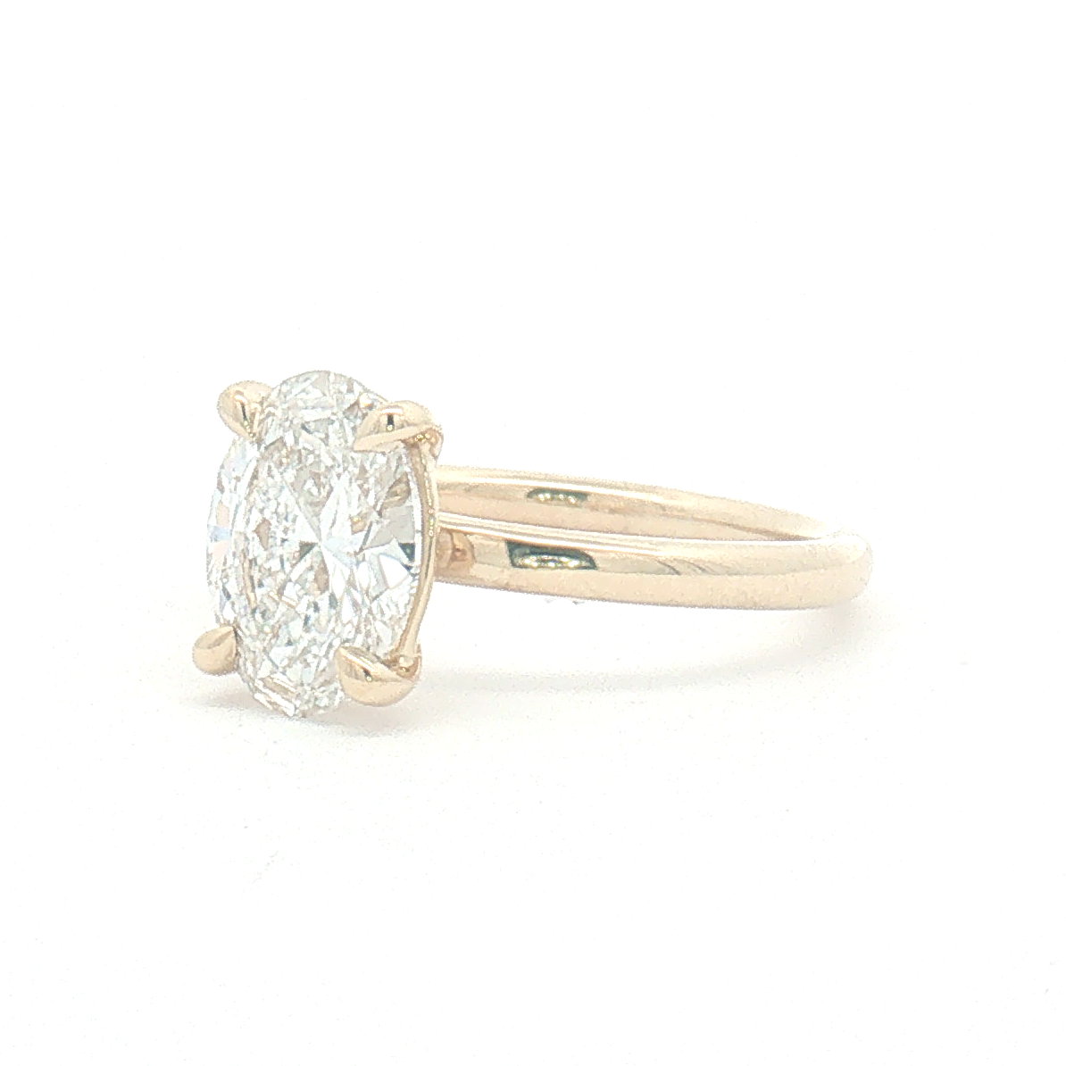 Lab Diamond 2.01ct Oval-cut Engagement Ring