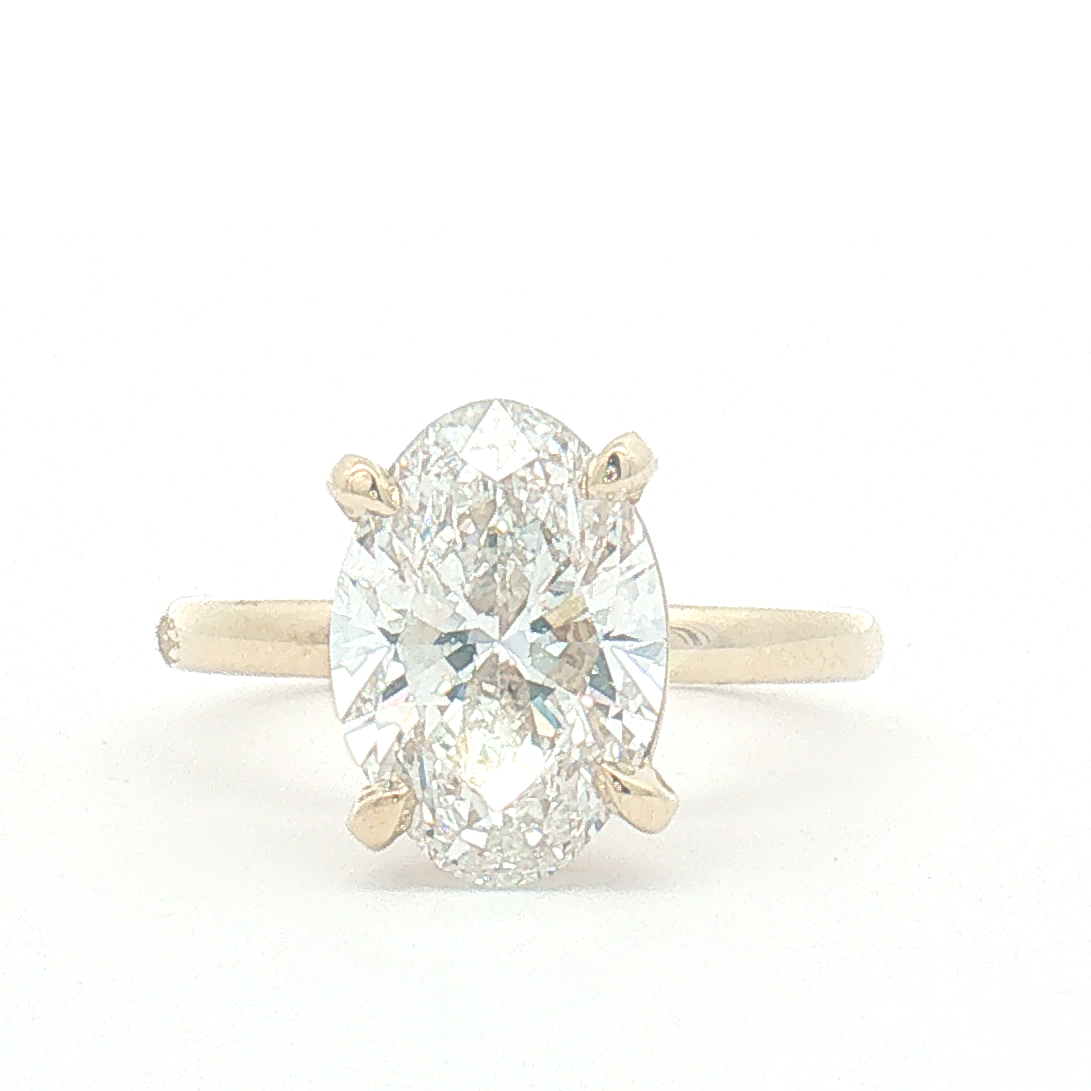Lab Diamond 3.50ct Oval-cut Engagement Ring
