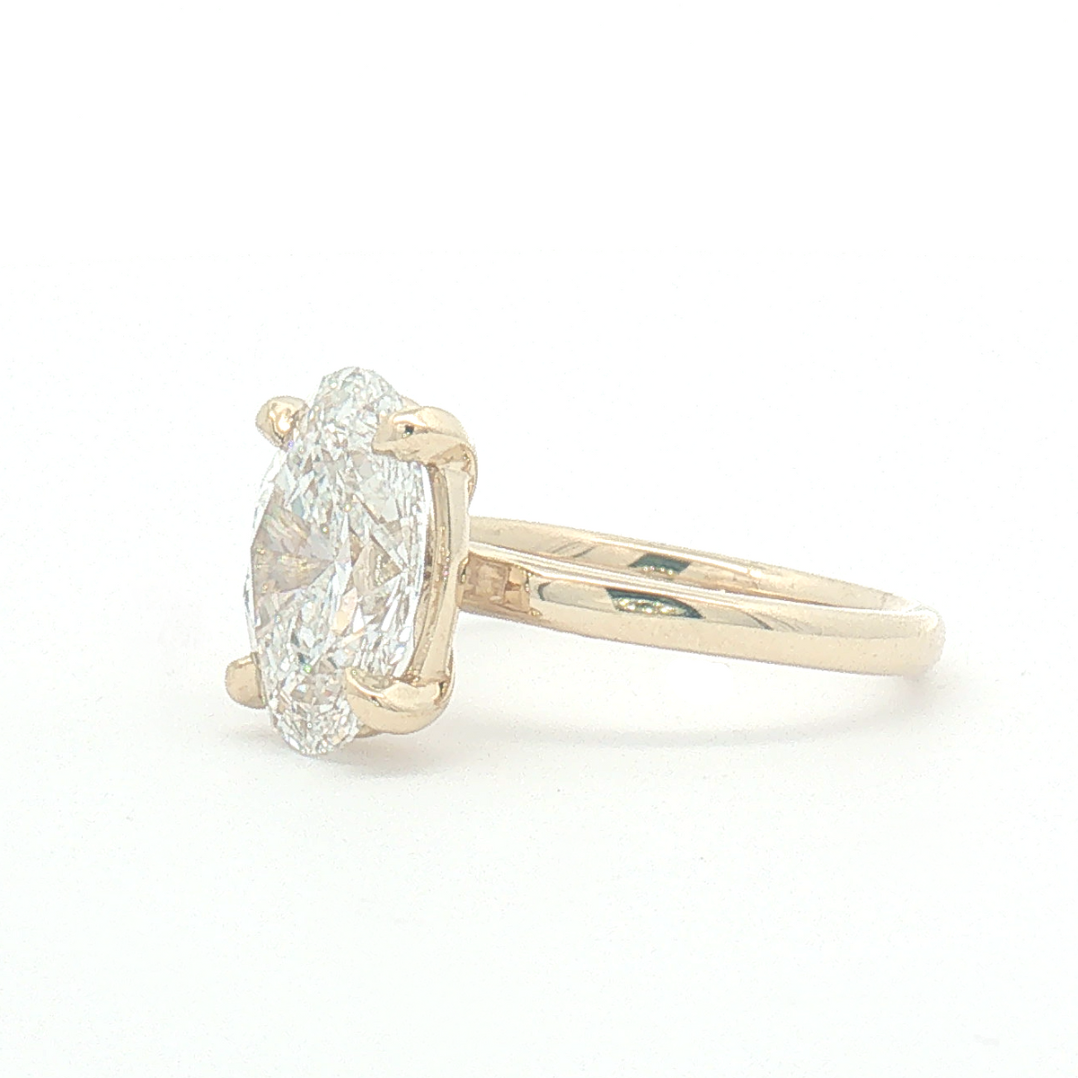 Lab Diamond 3.50ct Oval-cut Engagement Ring