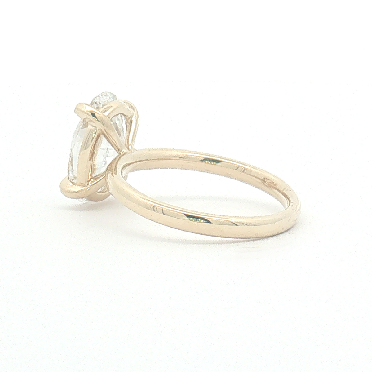 Lab Diamond 3.50ct Oval-cut Engagement Ring