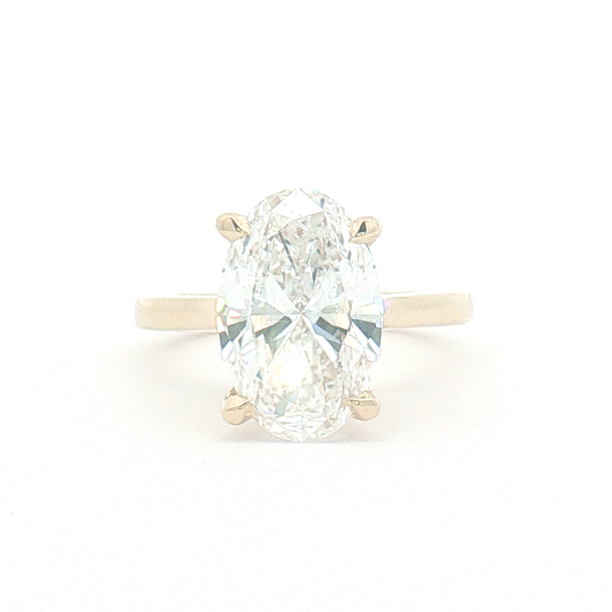 Lab Diamond 4.03ct Oval-cut Engagement Ring