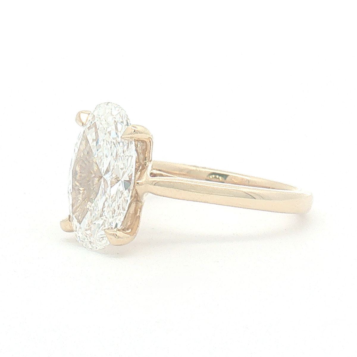 Lab Diamond 4.03ct Oval-cut Engagement Ring
