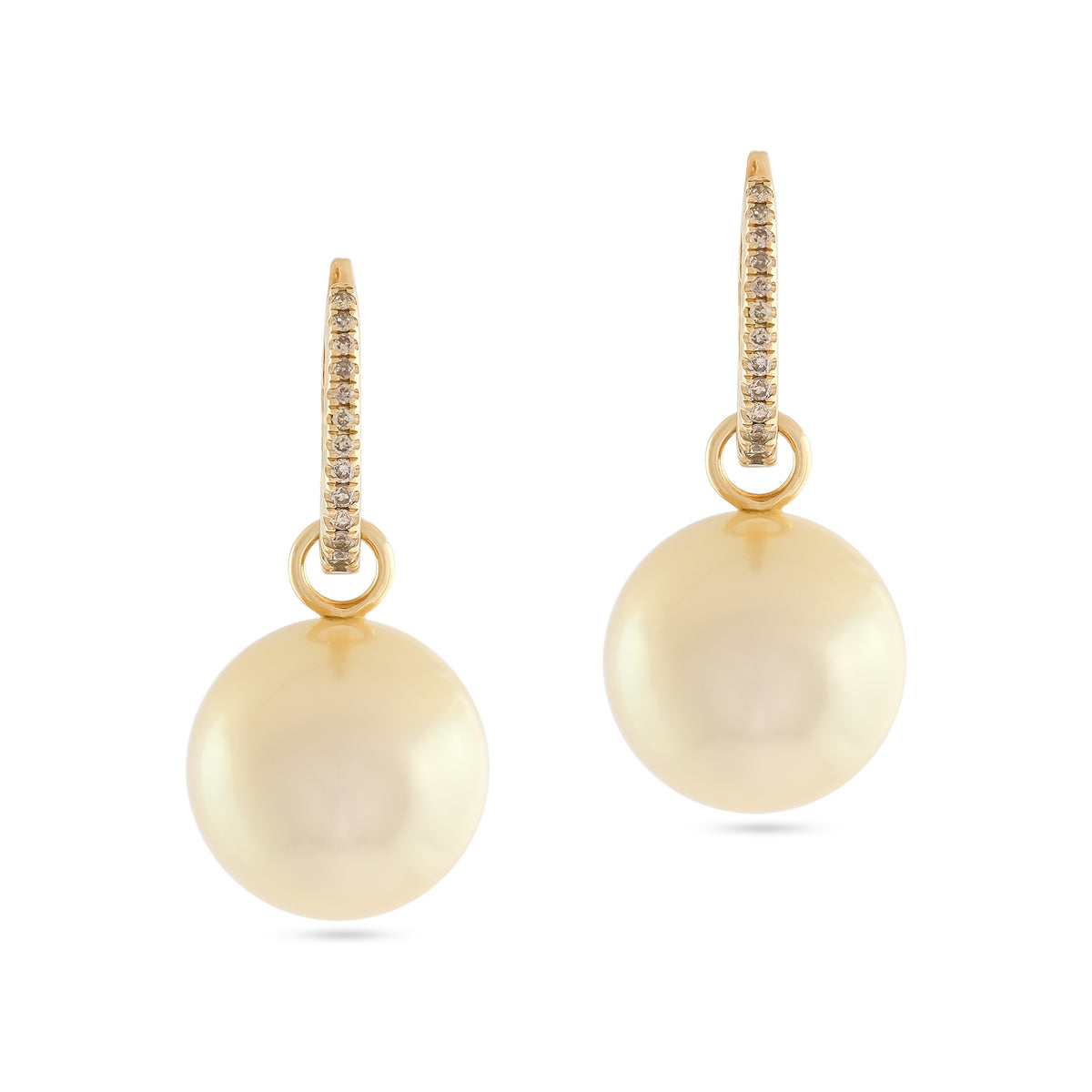 18ct Yellow Gold Diamond and Pearl Earrings
