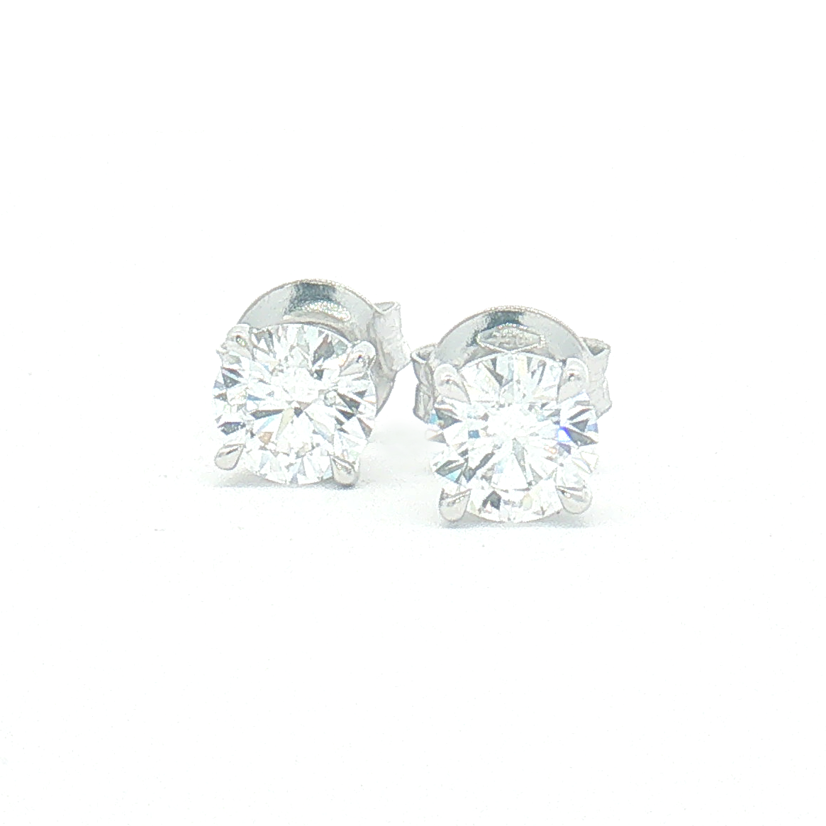 18ct White Gold 2.03ct Lab Diamond Stud Earrings