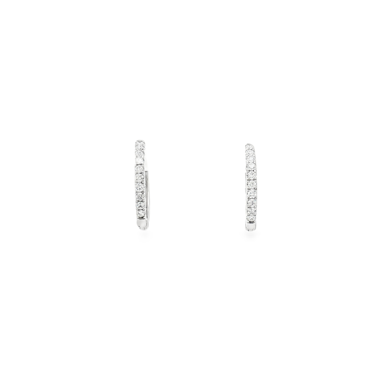 18ct White Gold Diamond Hoop Earrings