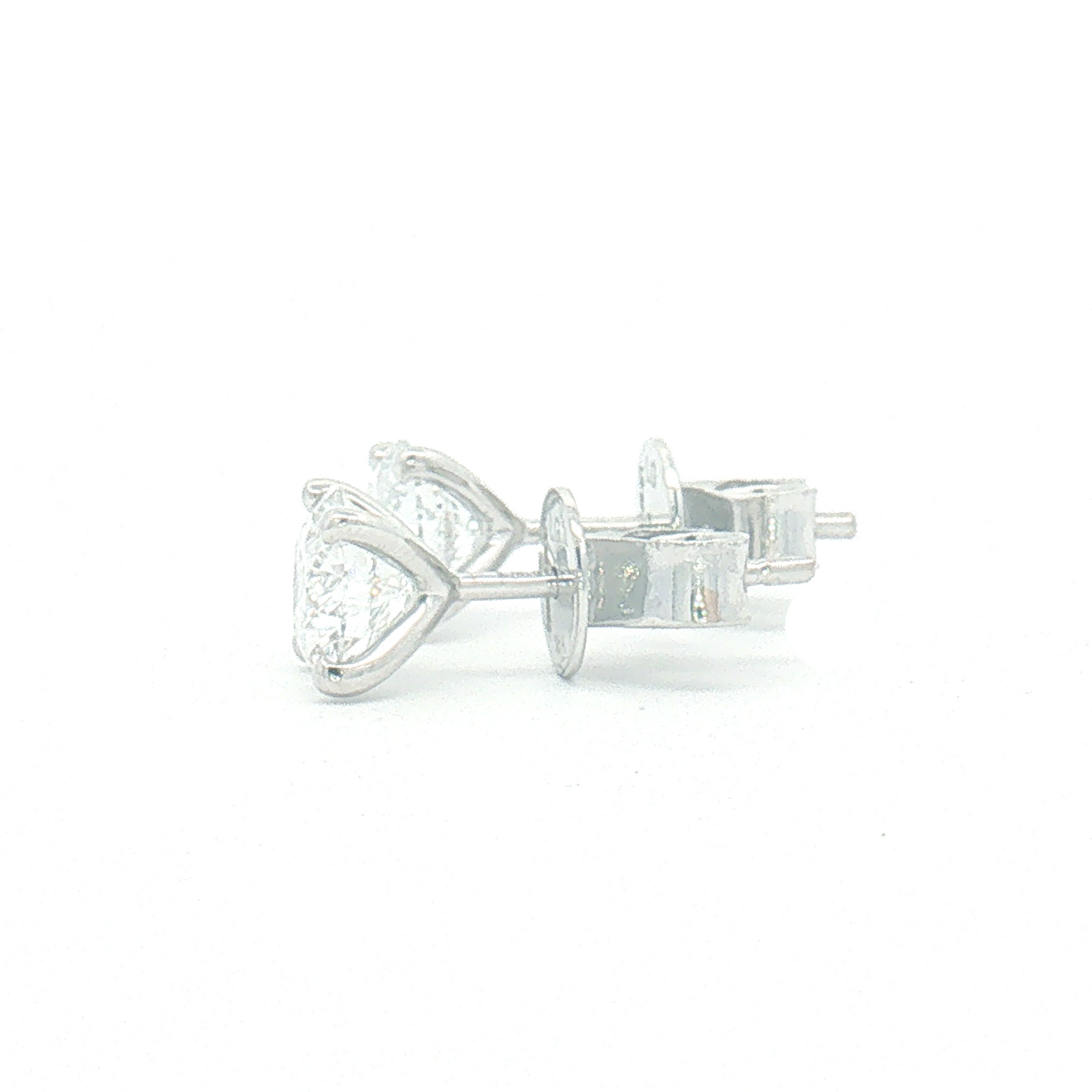 18ct White Gold Lab Diamond 1.45ct Stud Earrings