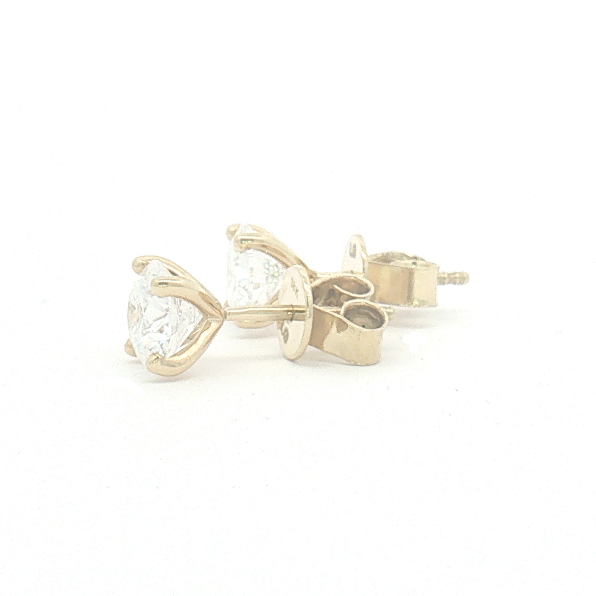 18ct Yellow Gold 2ct Lab Diamond Stud Earrings