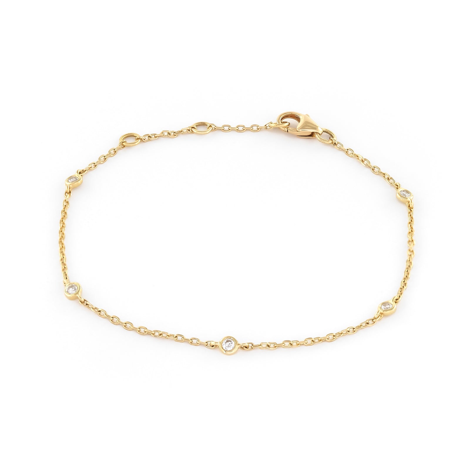 18ct Yellow Gold Diamond Bracelet