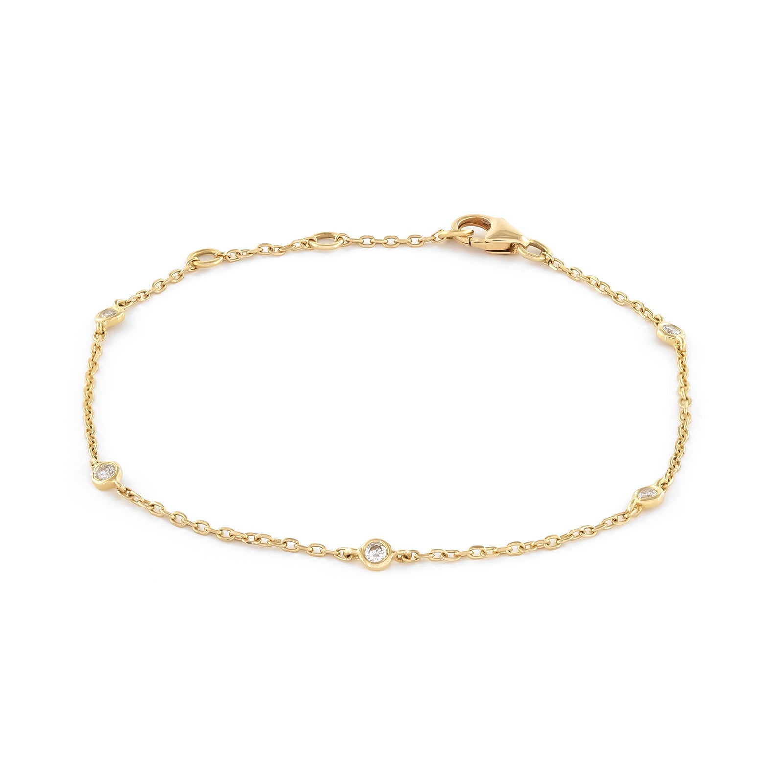 18ct Yellow Gold Diamond Bracelet