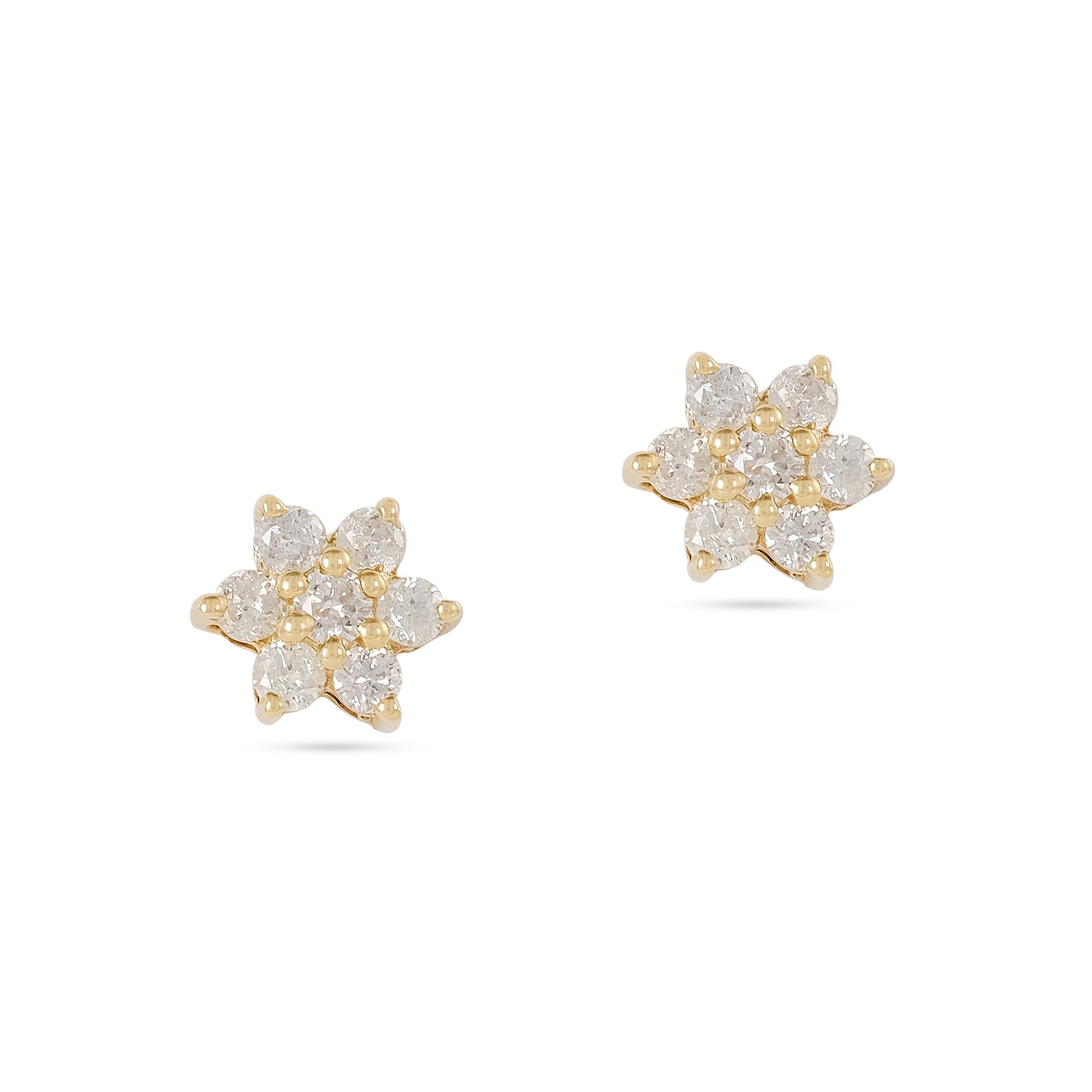 18ct Yellow Gold Diamond Stud Earrings