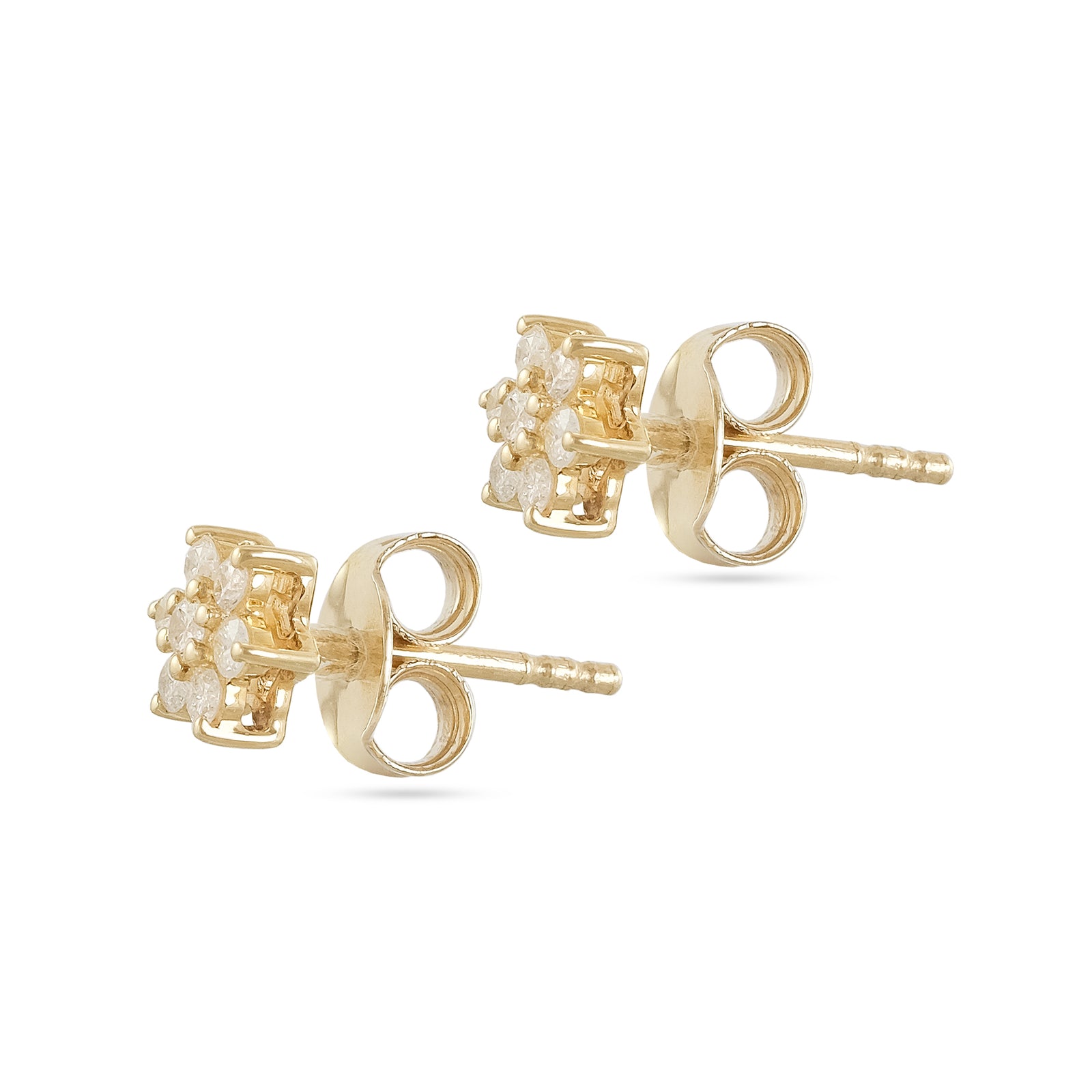 18ct Yellow Gold Diamond Stud Earrings