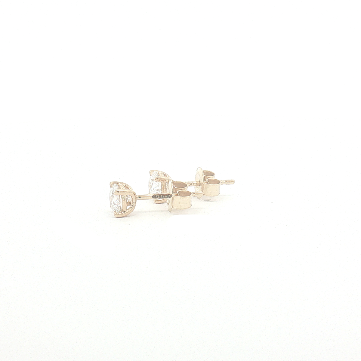 18ct Yellow Gold Lab Diamond 1.02ct Stud Earrings
