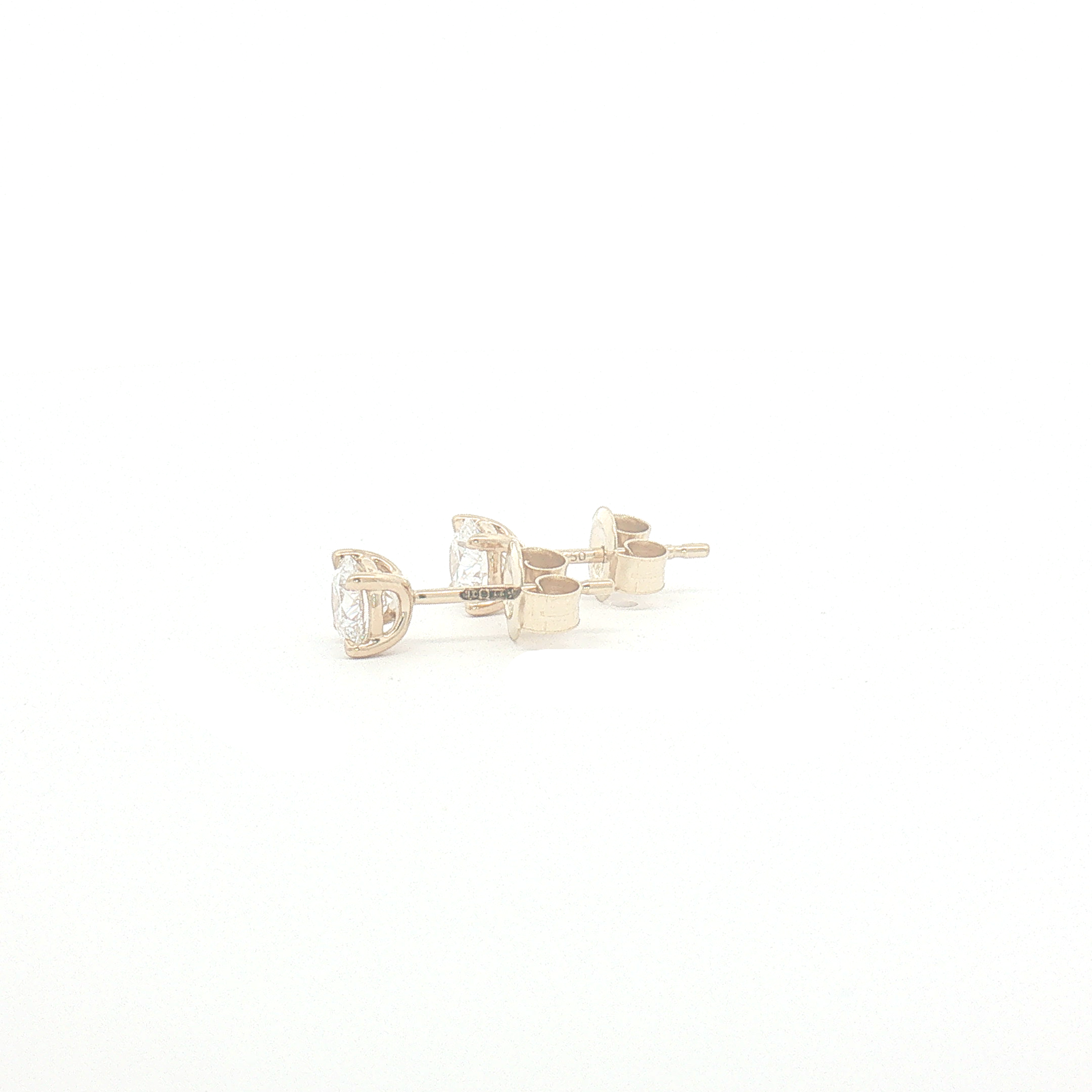 18ct Yellow Gold Lab Diamond 1.02ct Stud Earrings