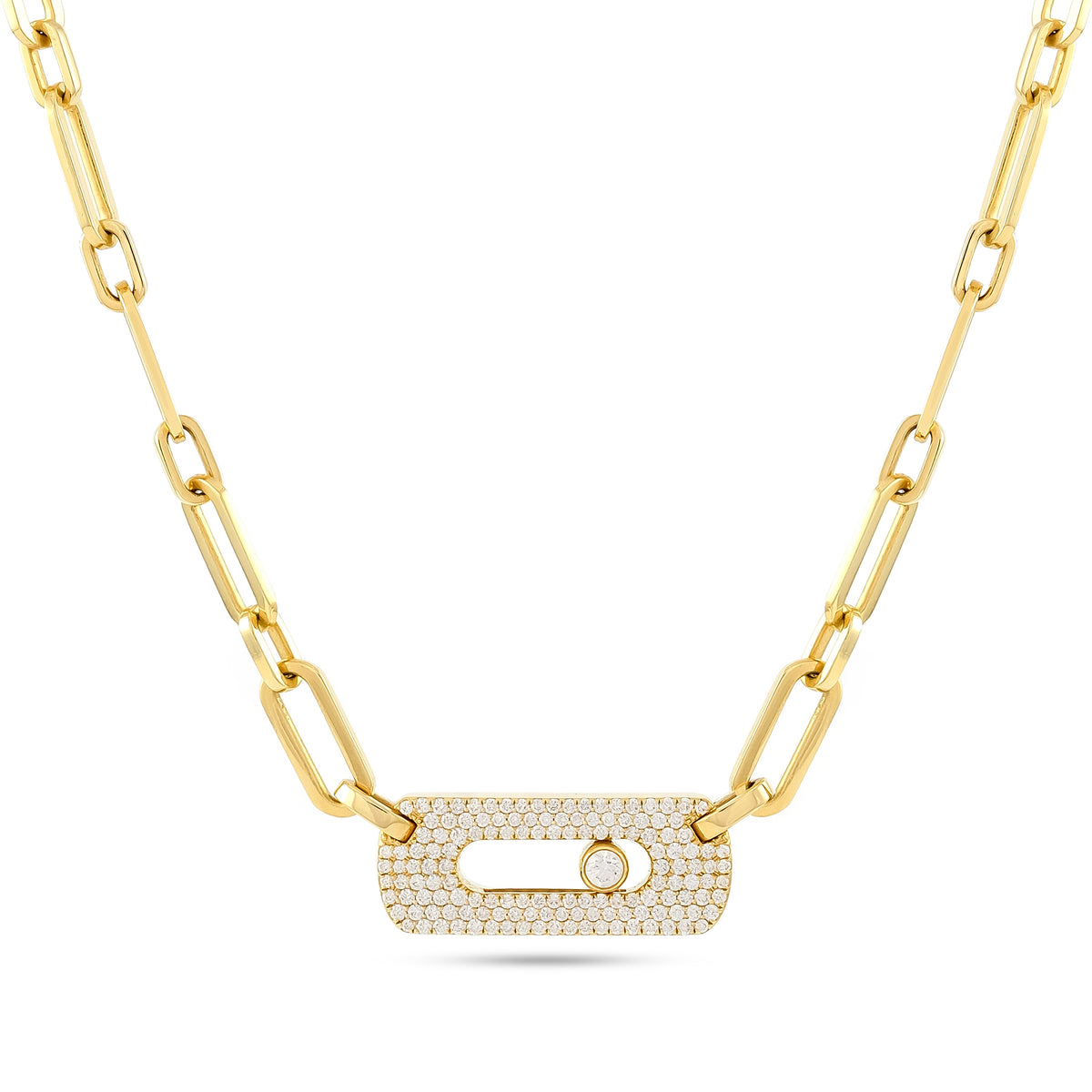 18ct Yellow Gold Messika Move Link Necklace 12095-YG