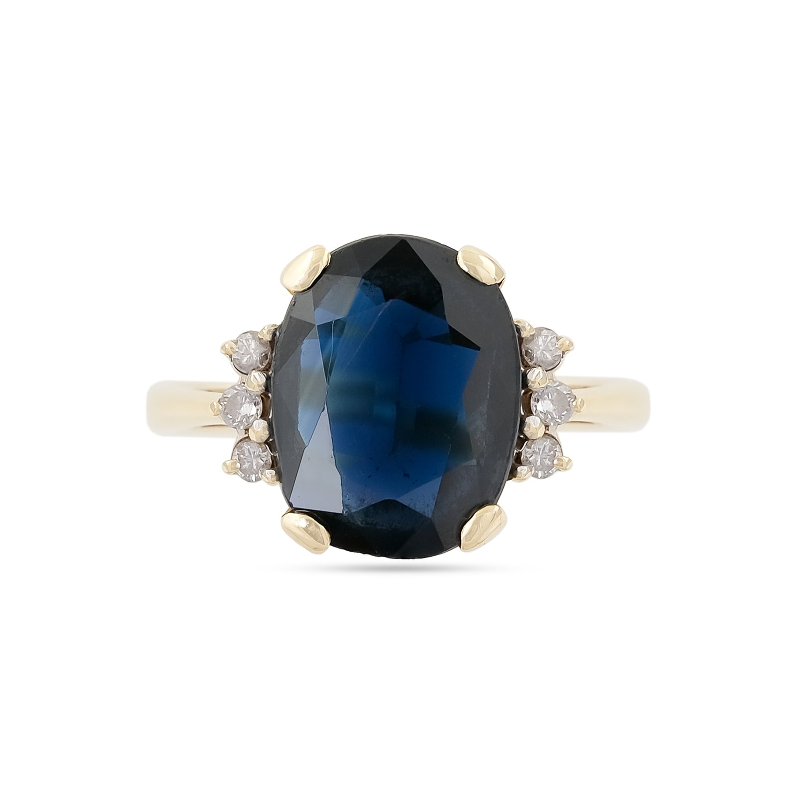 18ct Yellow Gold Sapphire & Diamond Ring