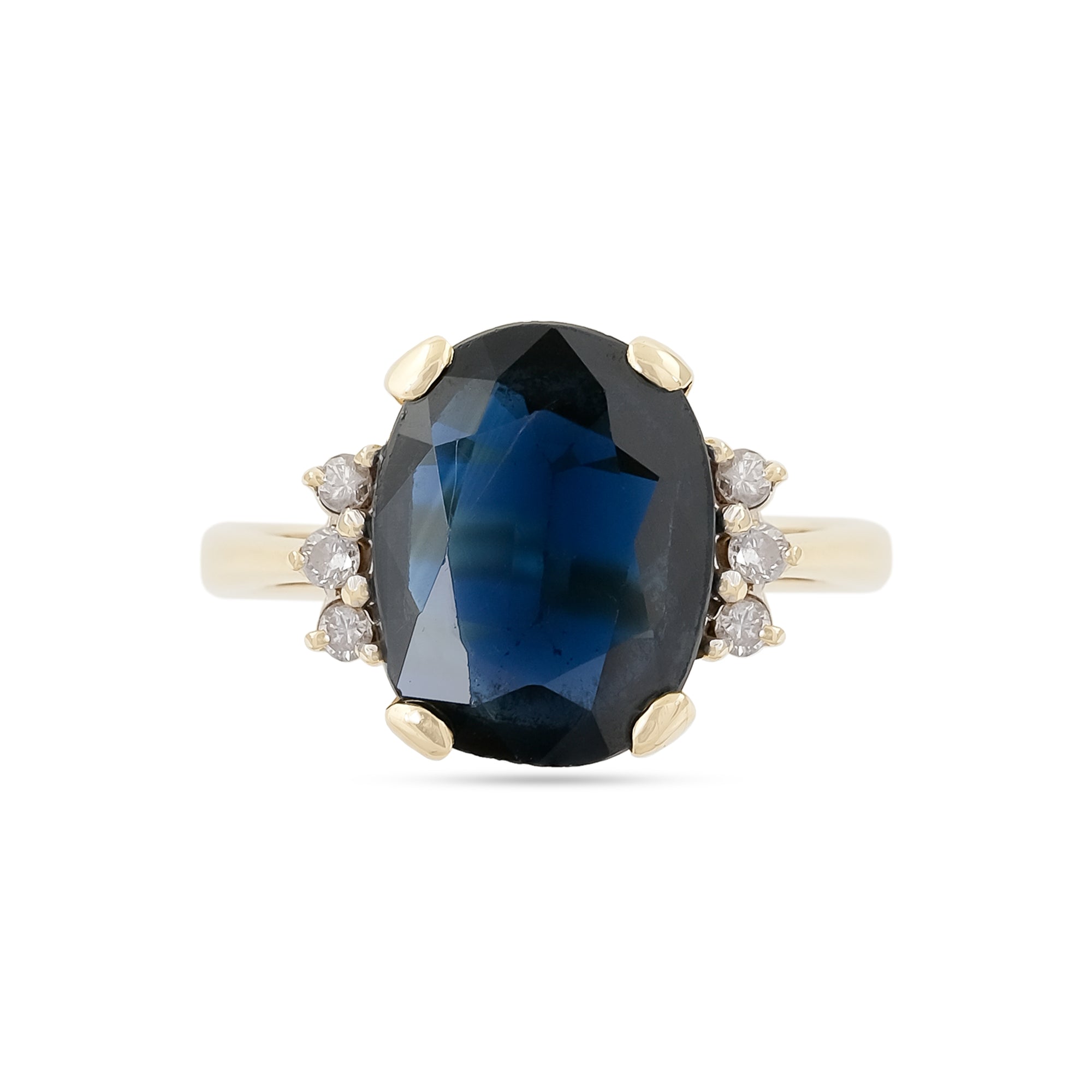 18ct Yellow Gold Sapphire & Diamond Ring