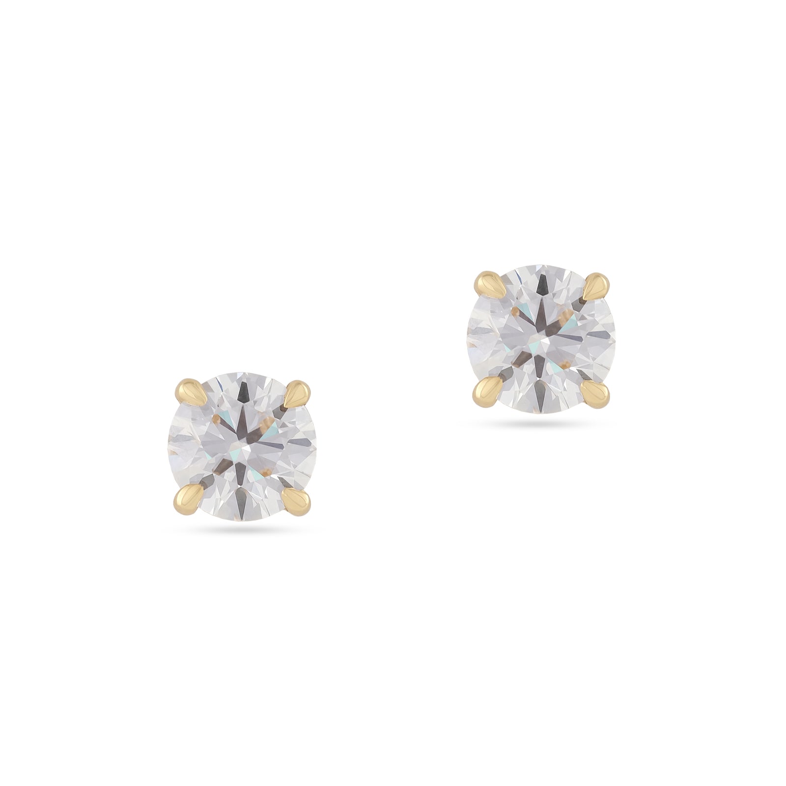 2.00 ct Lab-Diamond 18ct Yellow Gold Stud Earrings 