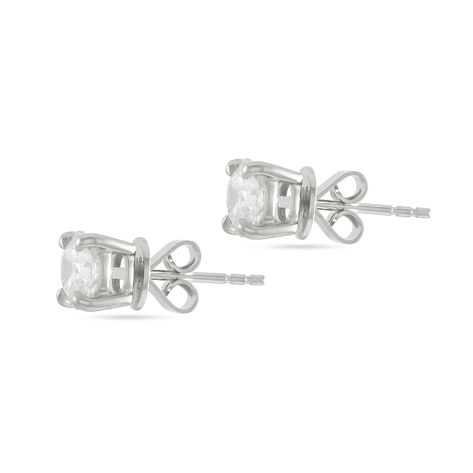 2.00ct Lab-Diamond Platinum Stud Earrings