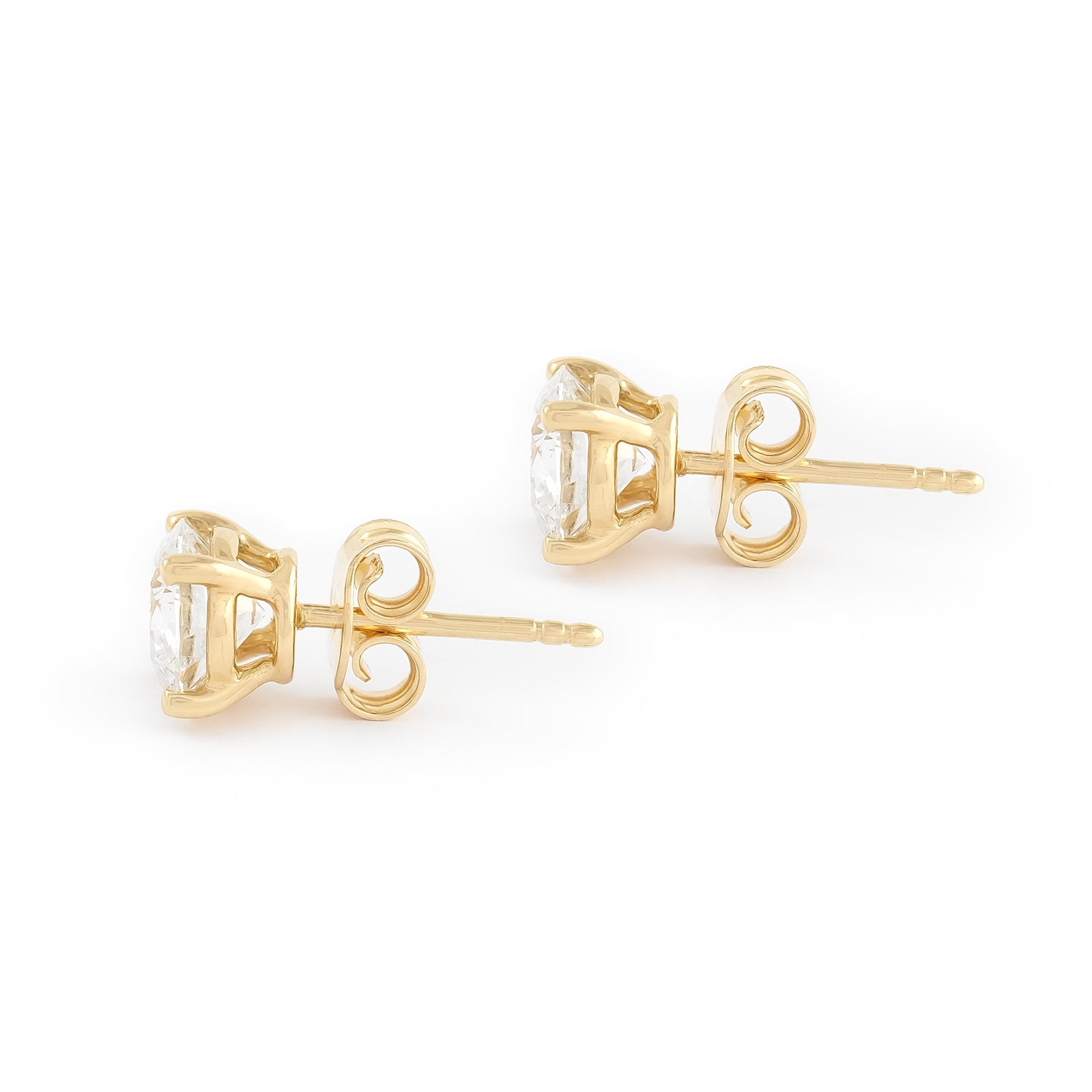 2.00ct Lab-Diamond Stud Earrings in 18ct Yellow Gold