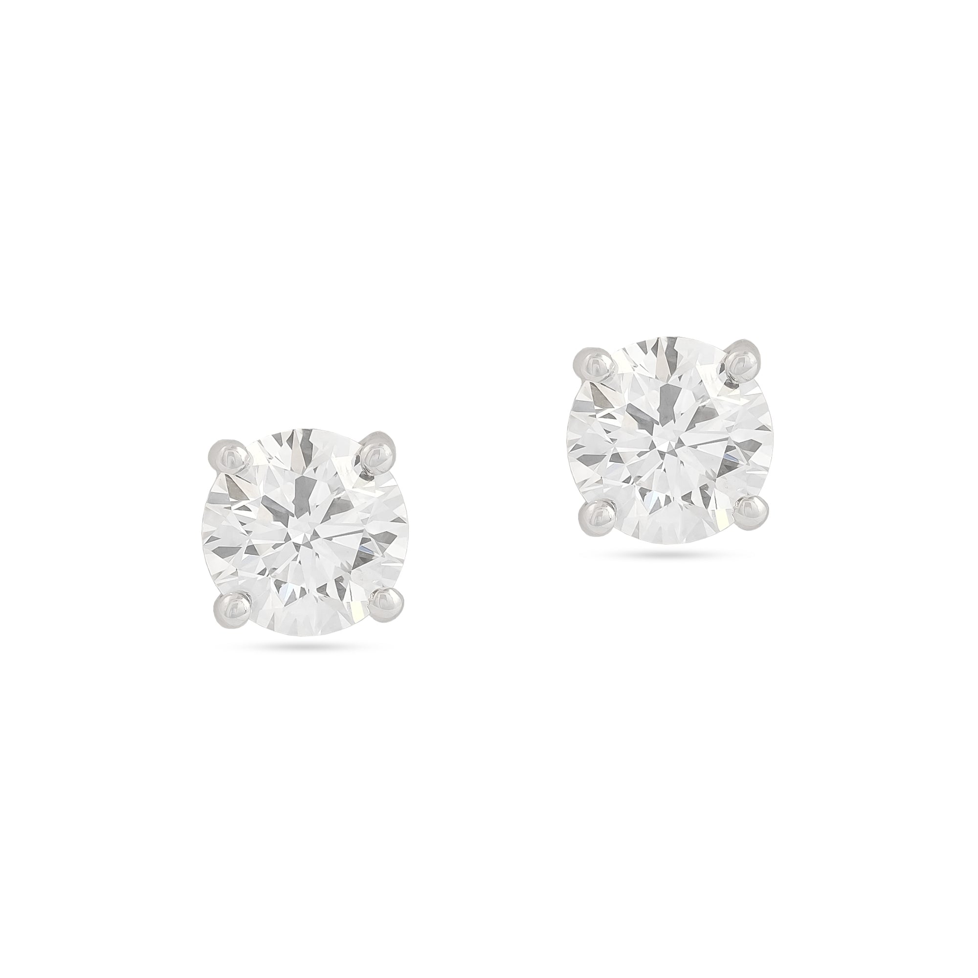 3.00ct Lab-Diamond Stud Earrings in 18ct White Gold