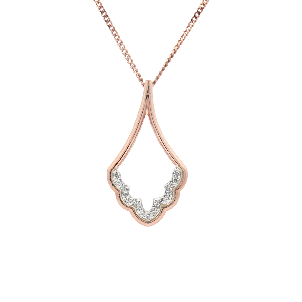 9ct Rose Gold Cathedral Pendant