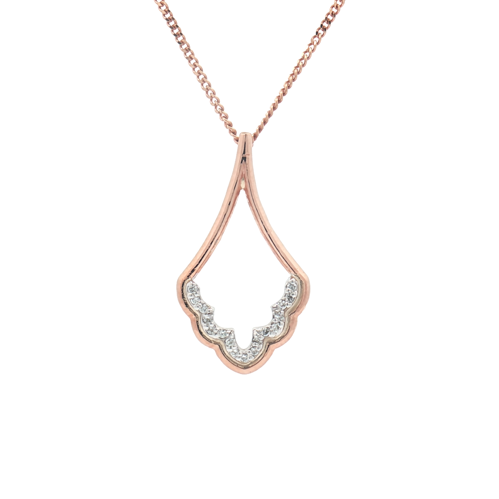 9ct Rose Gold Cathedral Pendant