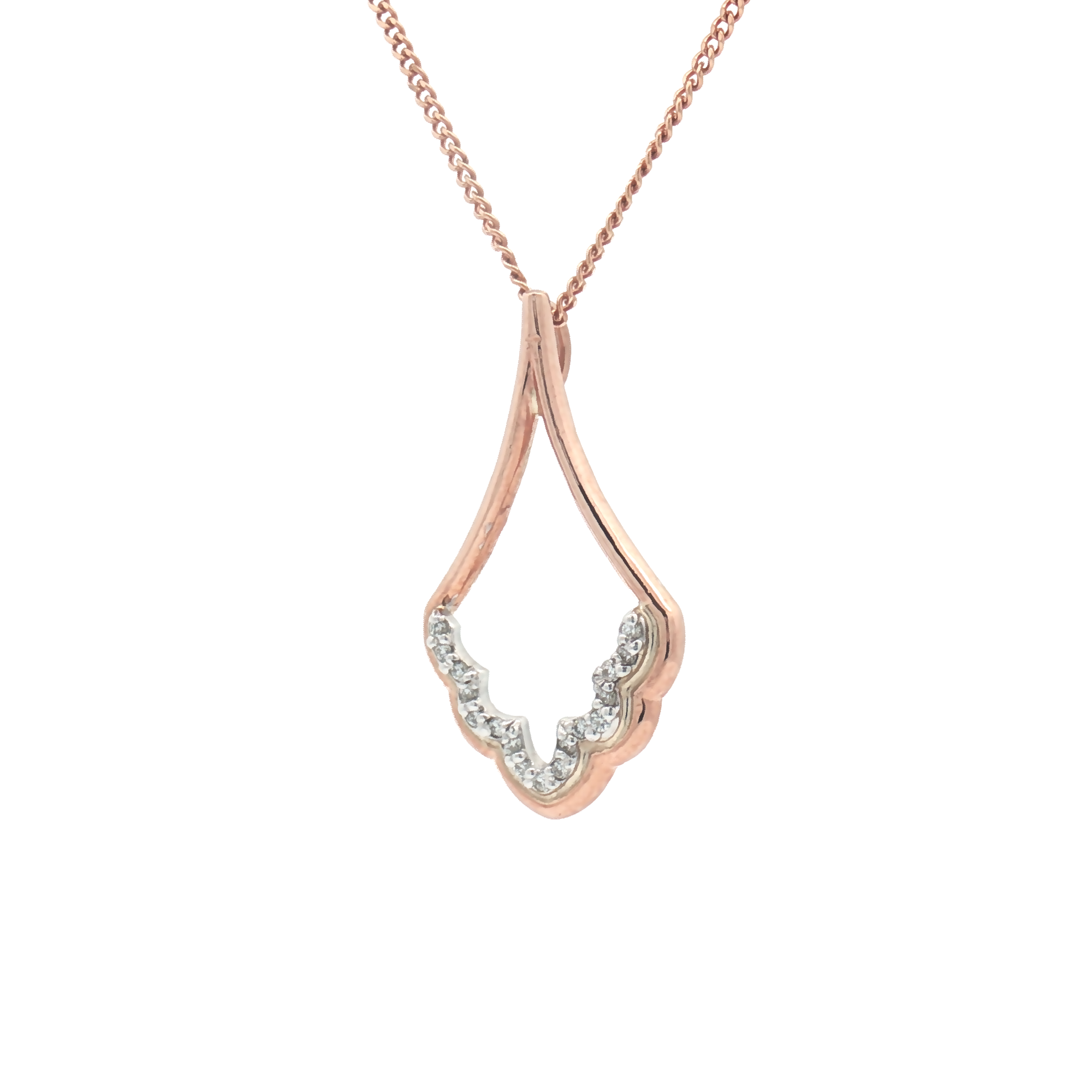 9ct Rose Gold Cathedral Pendant