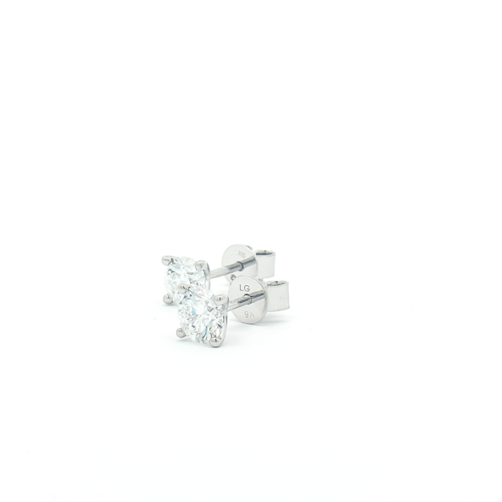 9ct White Gold 1.00ct Lab Diamond Stud Earrings
