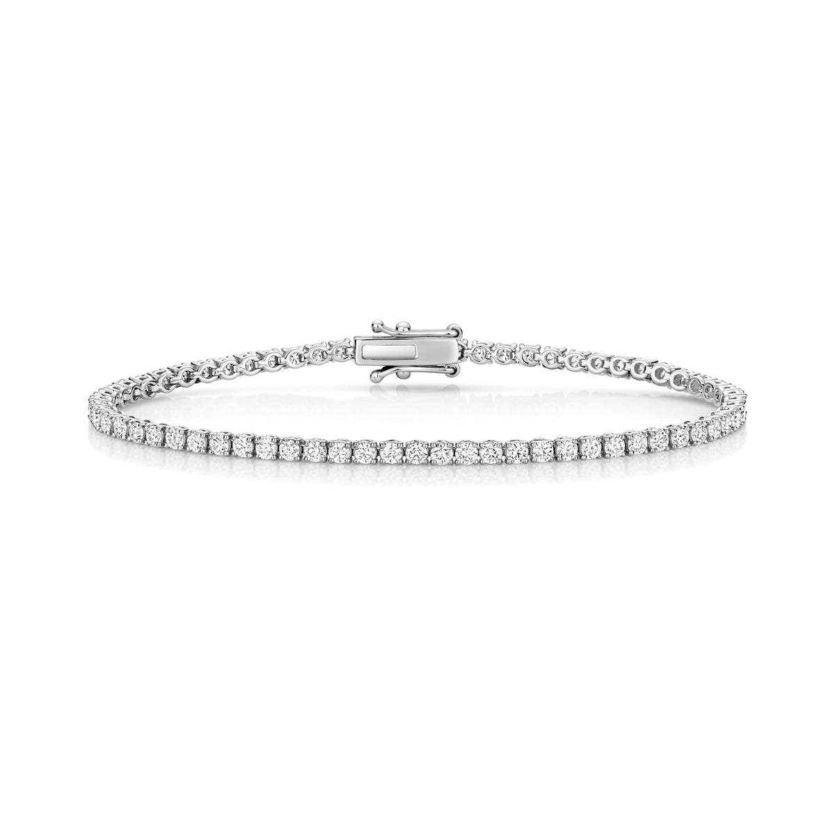 9ct White Gold 2.50ct Lab Diamond Tennis Bracelet