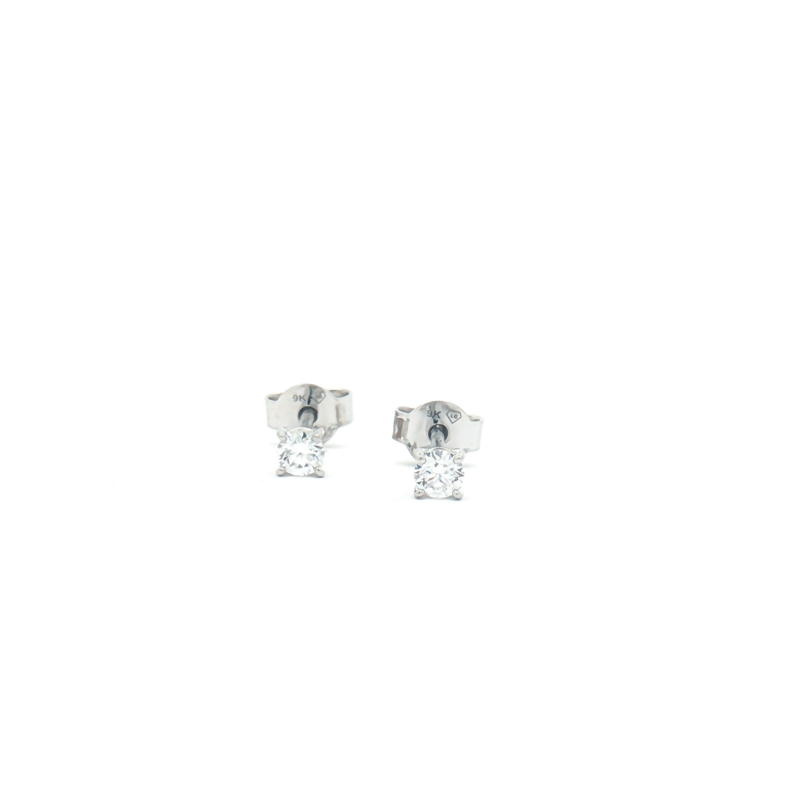9ct White Gold Lab Diamond 0.22ct Stud Earrings