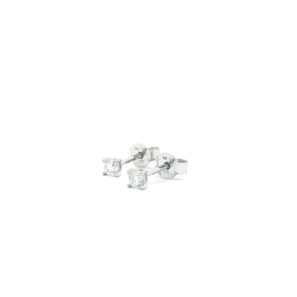 9ct White Gold Lab Diamond 0.22ct Stud Earrings