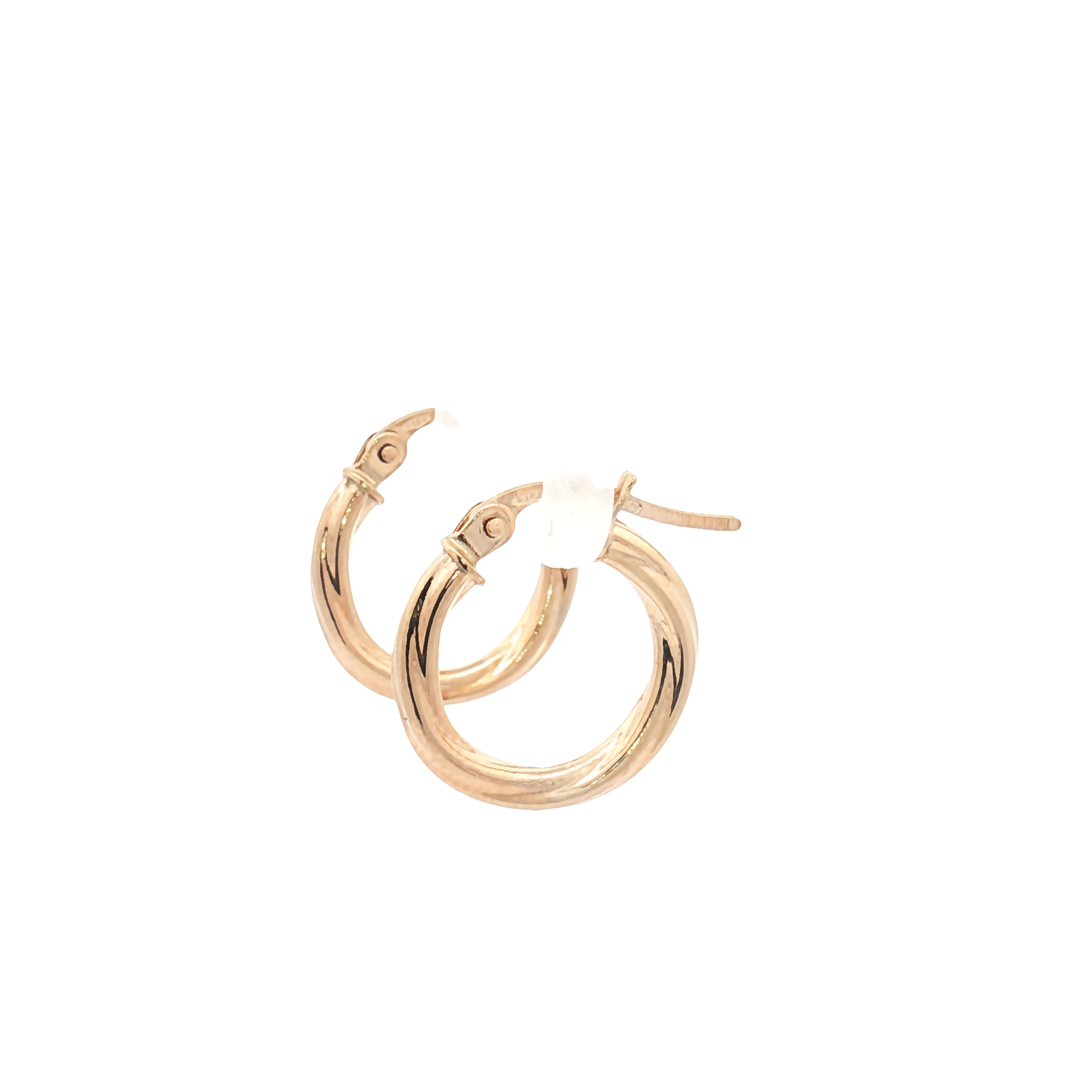 9ct Yellow Gold 10mm Twist Hoop Earrings
