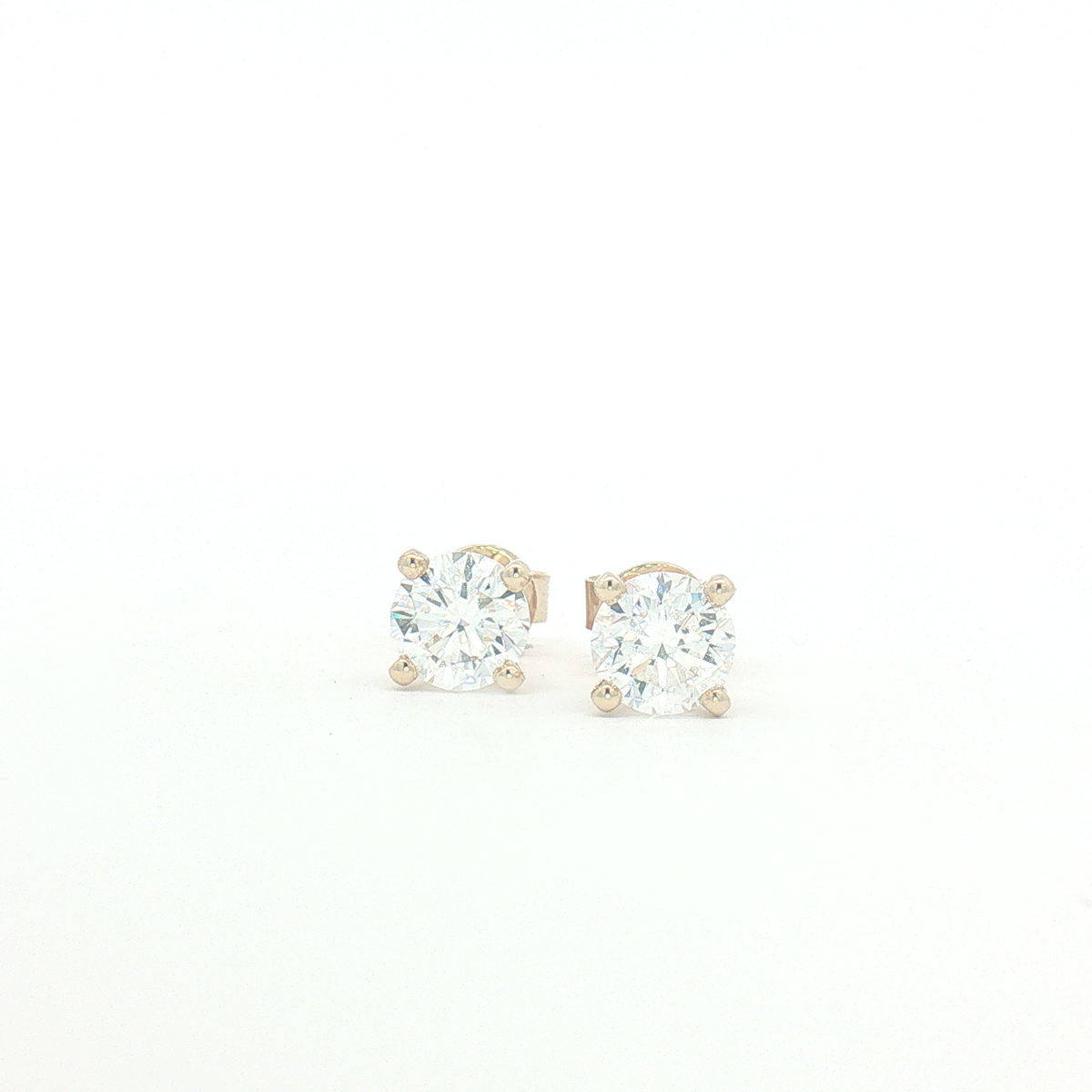9ct Yellow Gold 2.00ct Lab Diamond Stud Earrings