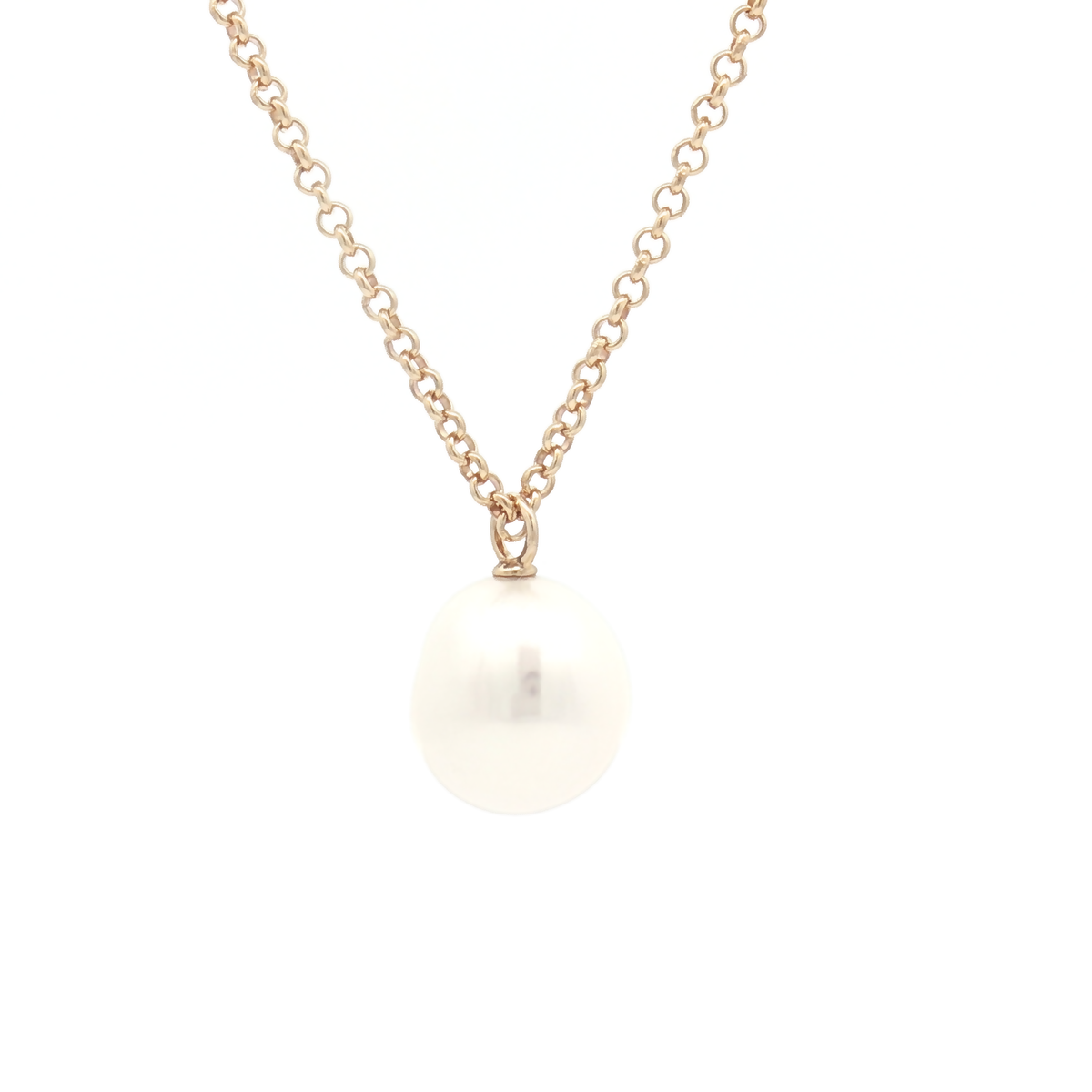 9ct Yellow Gold Baroque Pearl Pendant