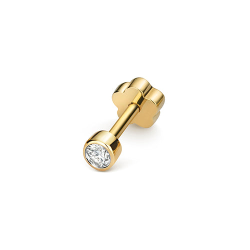 9ct Yellow Gold Diamond Cartilage Stud