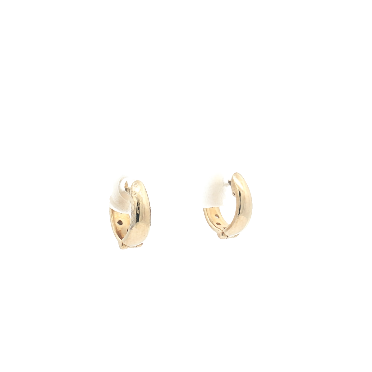 9ct Yellow Gold Diamond Set Huggie Hoops