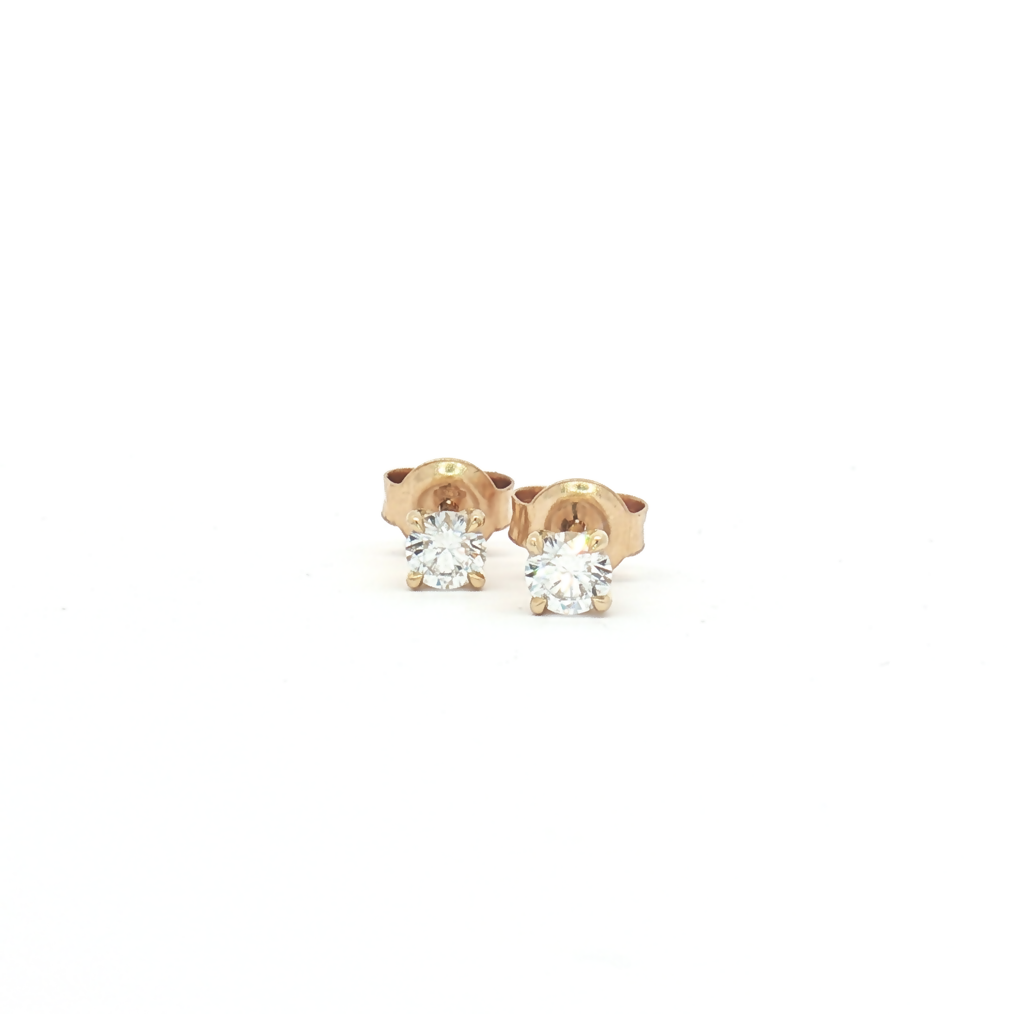 9ct Yellow Gold Lab Diamond 0.50ct Stud Earrings
