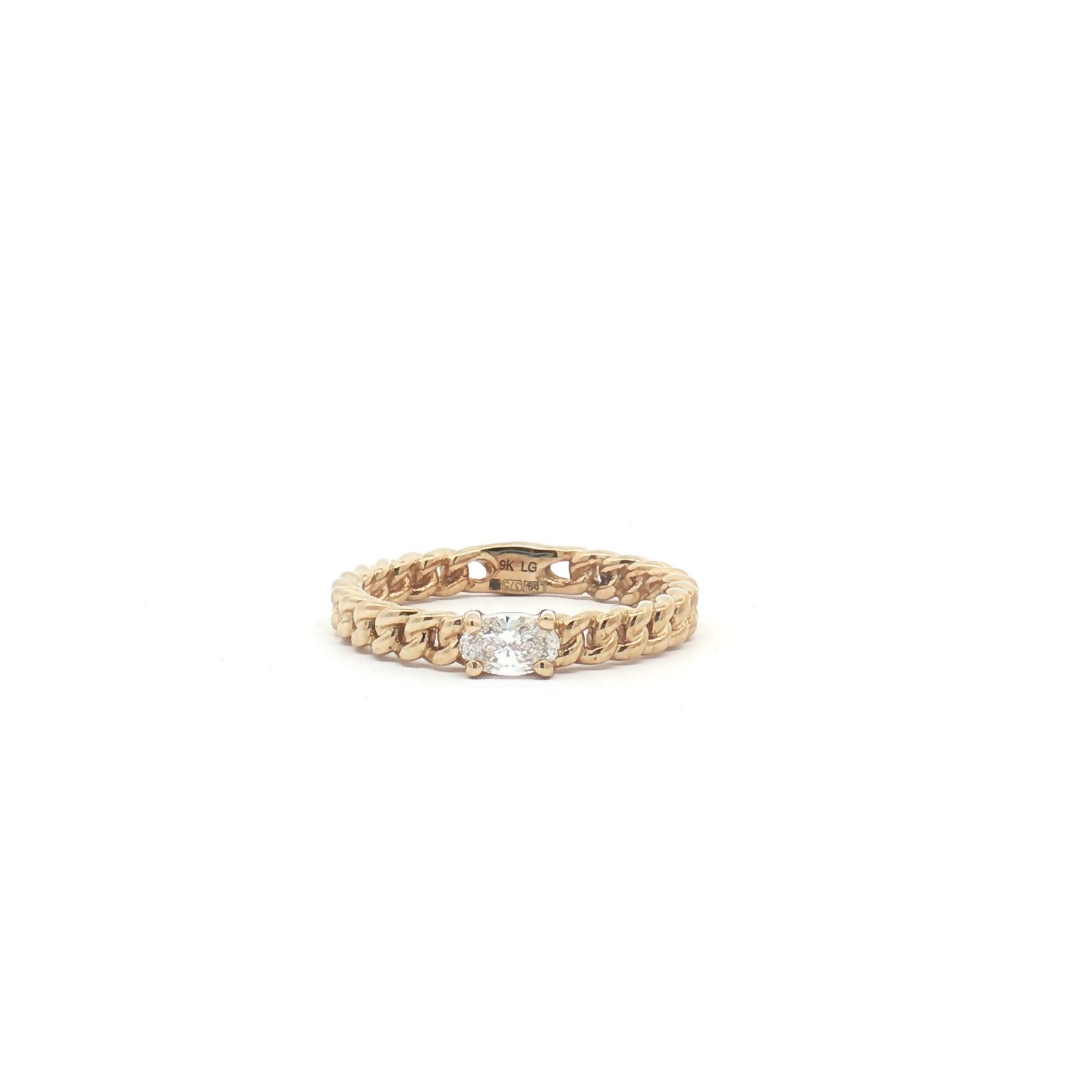 9ct Yellow Gold Lab Grown Diamond Ring