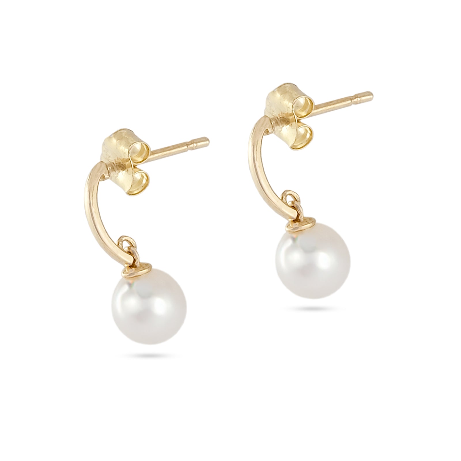 9ct Yellow Gold Pearl Drop Earrings