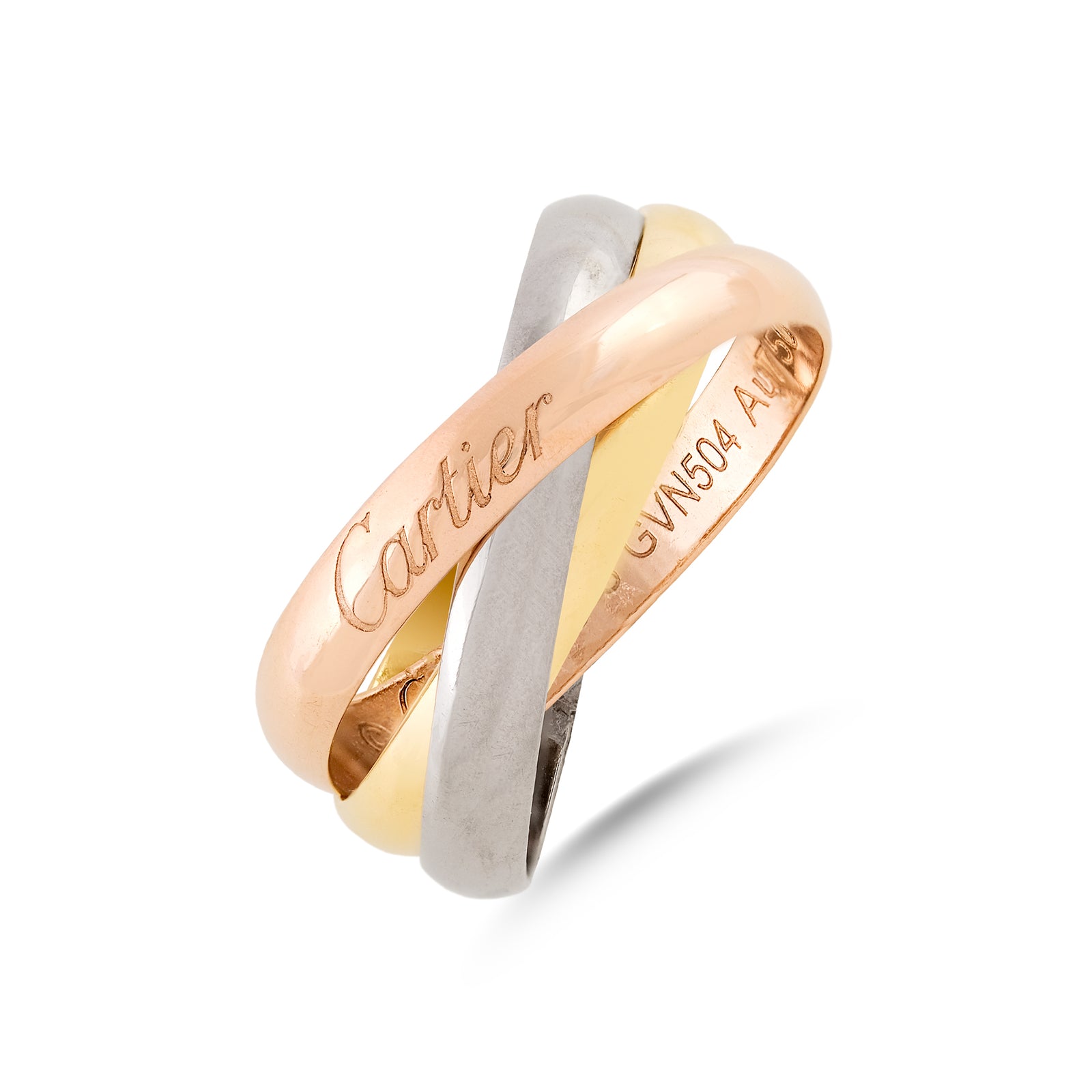 Cartier 18ct Gold Trinity Ring - White/Rose/Yellow