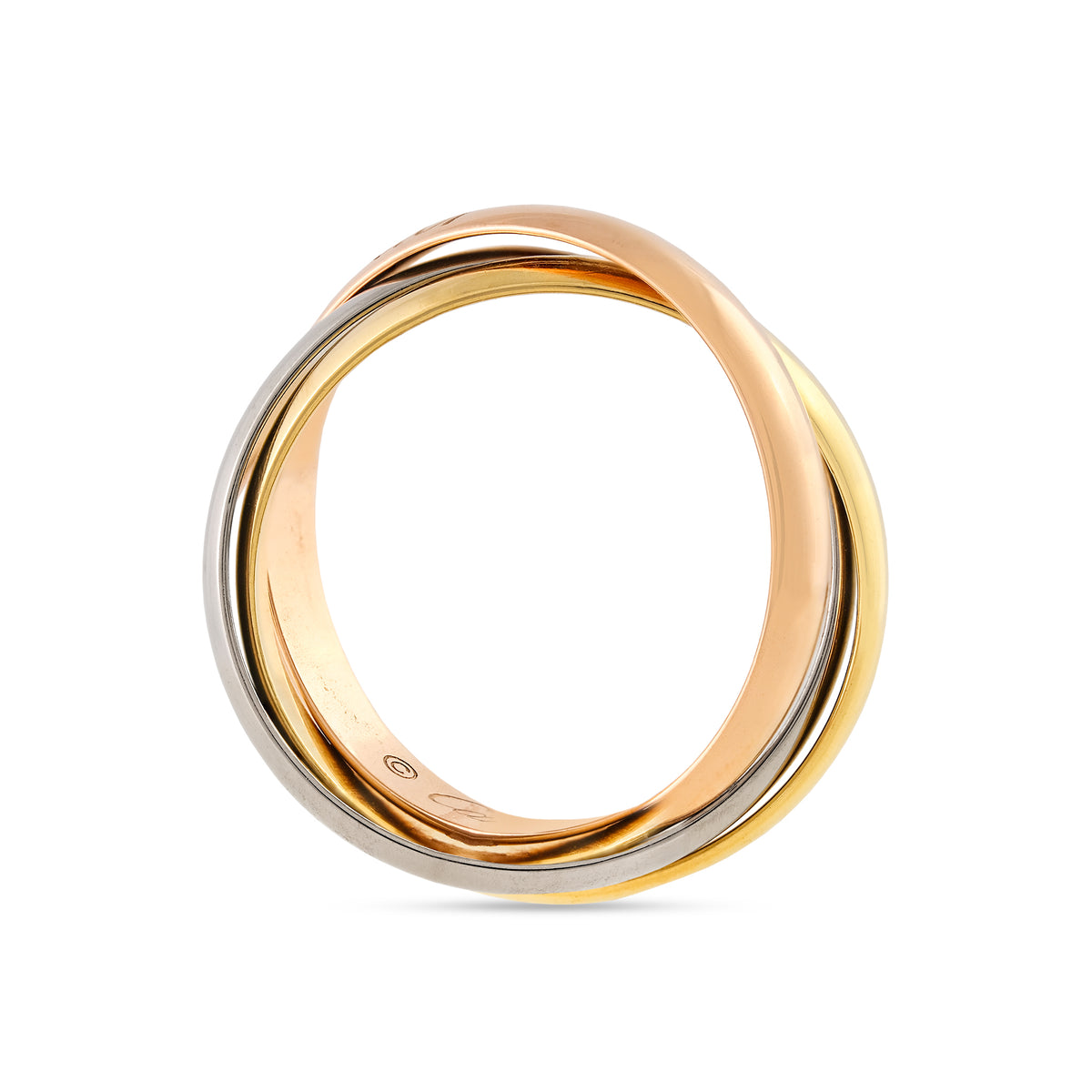 Cartier 18ct Gold Trinity Ring - White/Rose/Yellow